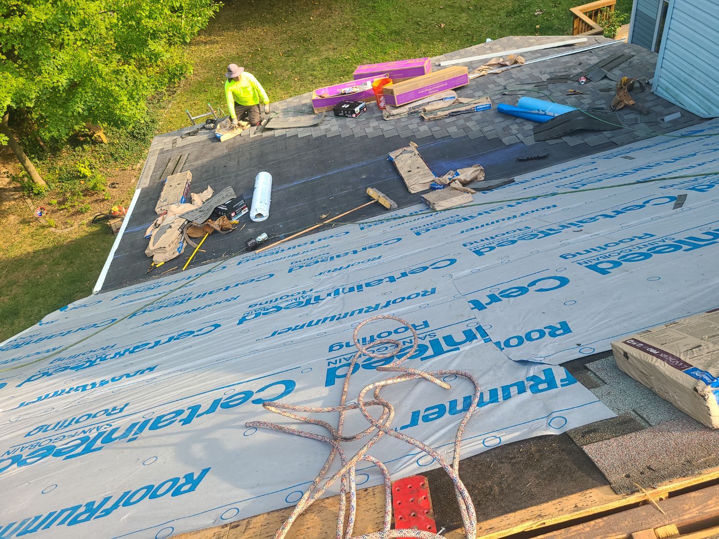 Burke: Residential Roof Replacement with CertainTeed Landmark Pro Designer Shingles in Max Def Driftwood by RM Banning, Inc.