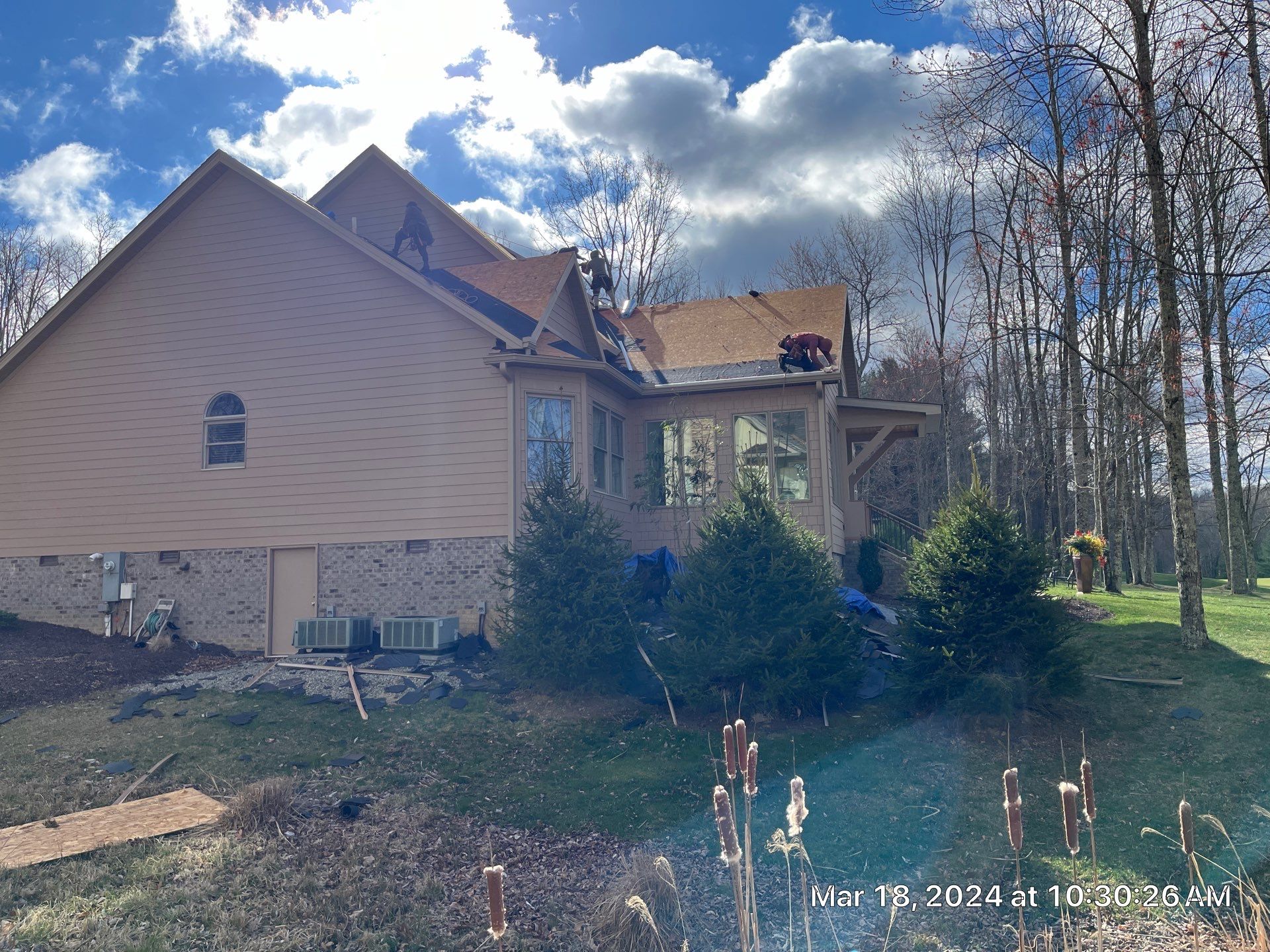 Residential Roofing Installation using certainteed Landmark Shingles by Fahey Roofing + Contracting