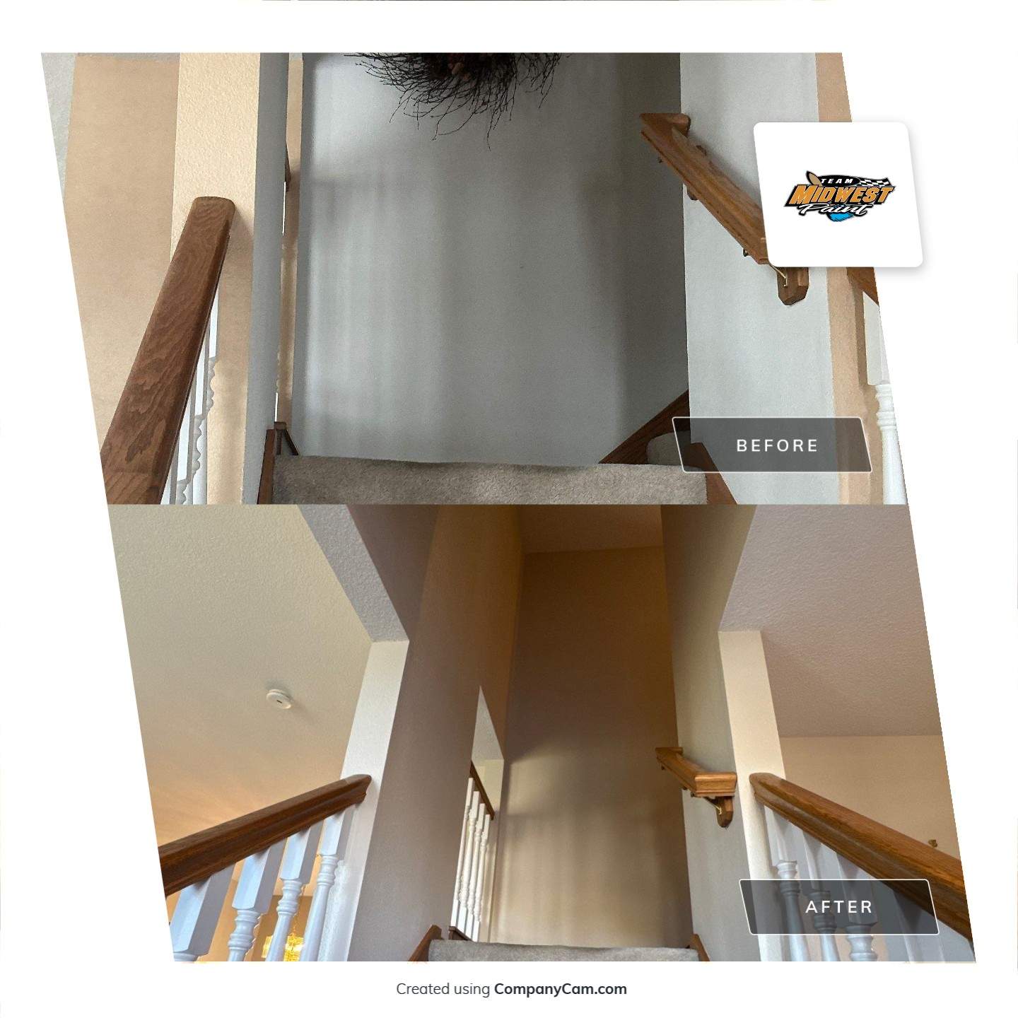 Ankeny Residential Interior | SW Duration in Natural Linen, Velvet Antler Accents & Clary Sage Bath with ProMar Flat White Ceilings by Midwest Paint LLC