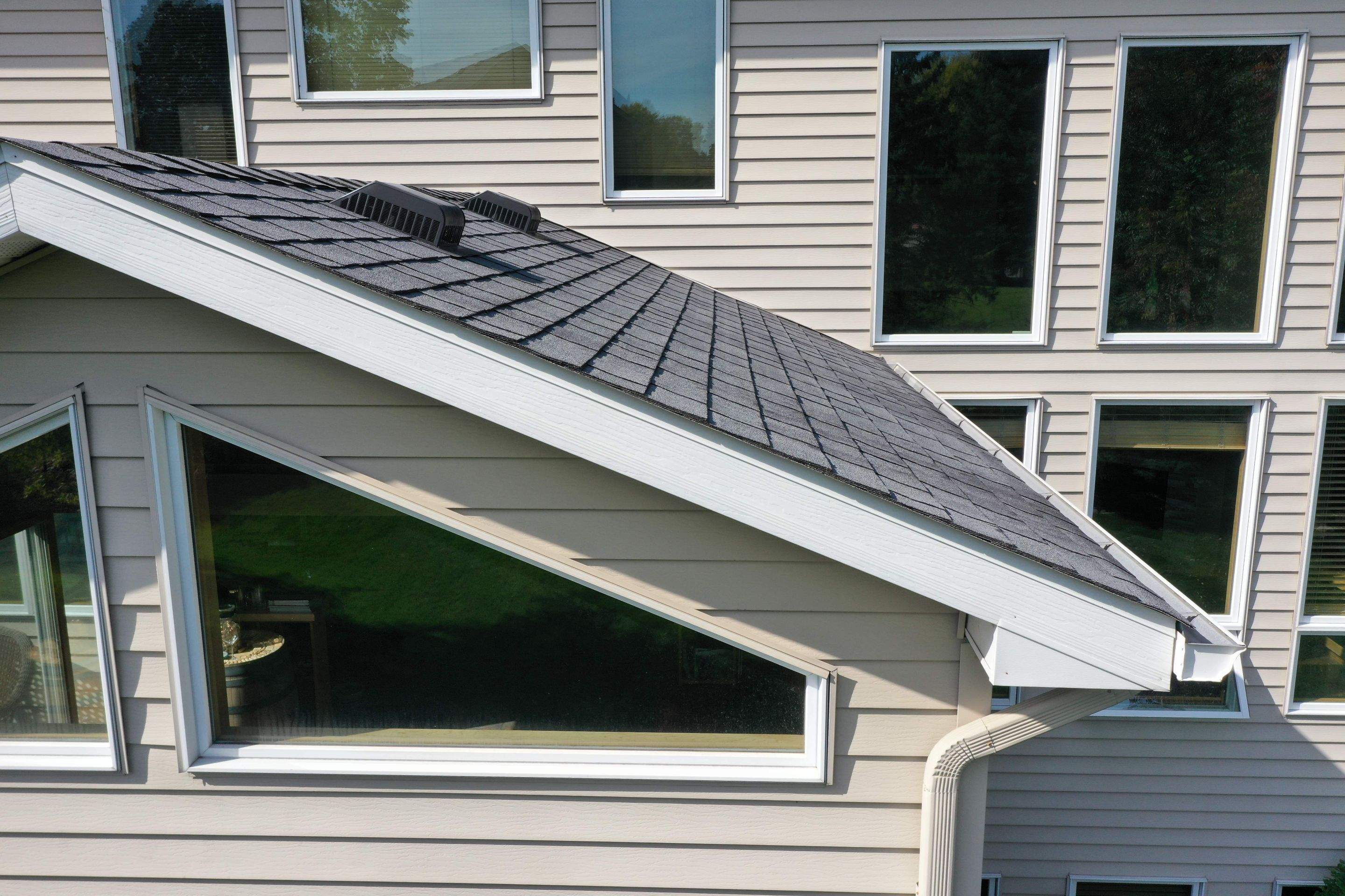 Residential Roofing Installation using Certainteed Landmark Moire Black by MODERN EXTERIOR SYSTEMS