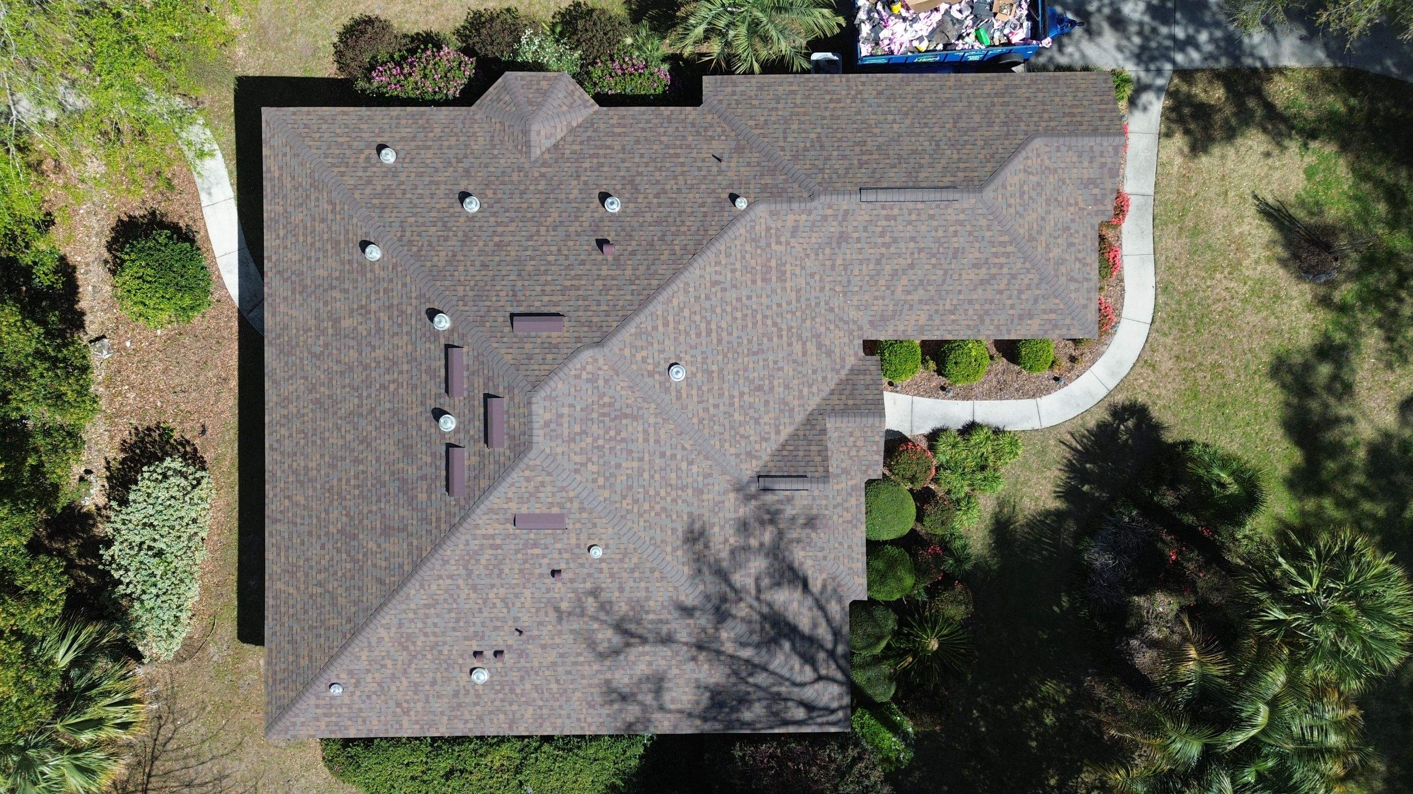 New teak architectural shingle roof replacement in Gainesville FL by Brehm Roofing