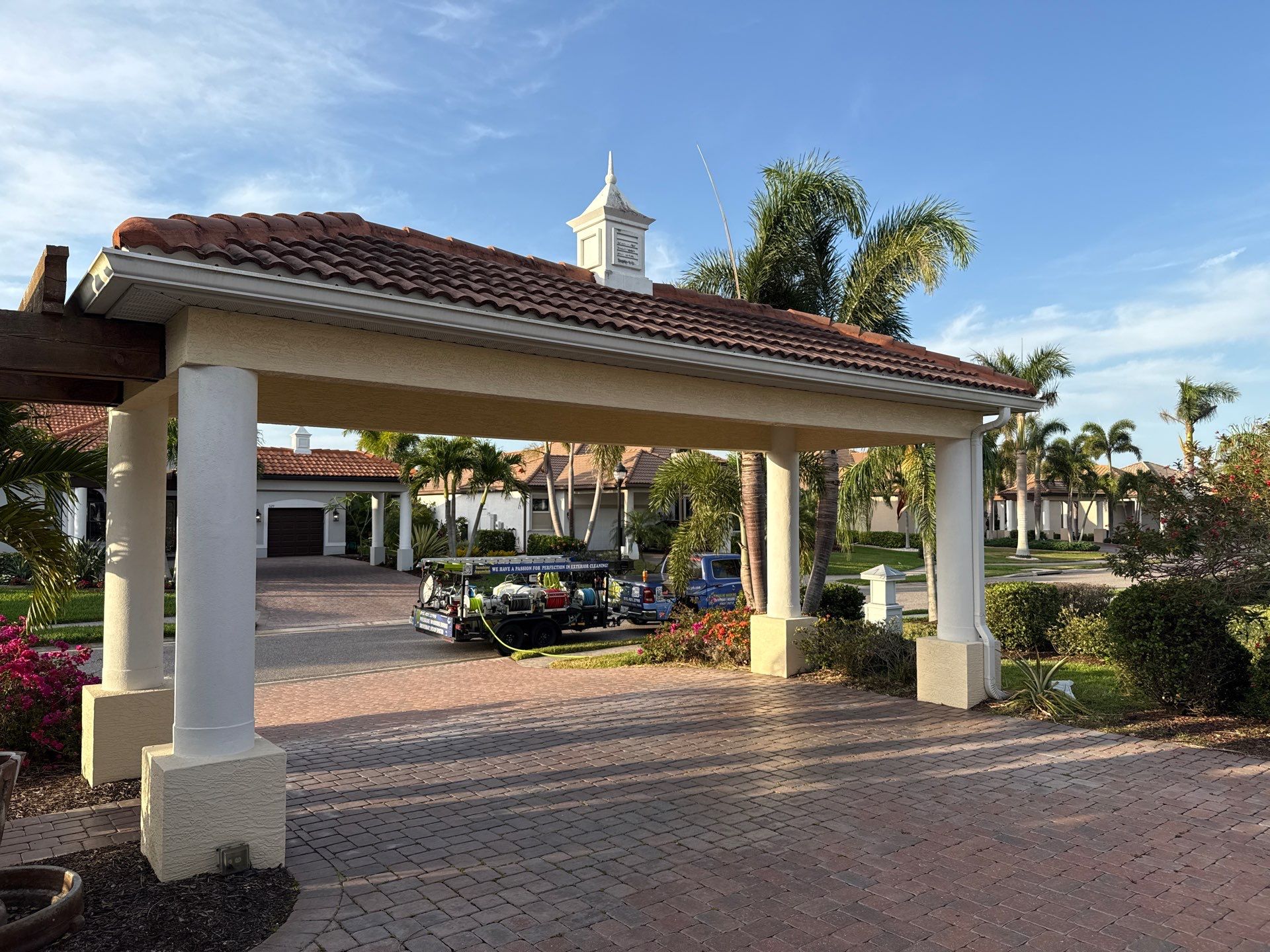 Roof Cleaning & Gutter Brightening | The Inlets Community | Manatee River | Bradenton, FL by Sunshine AquaWash