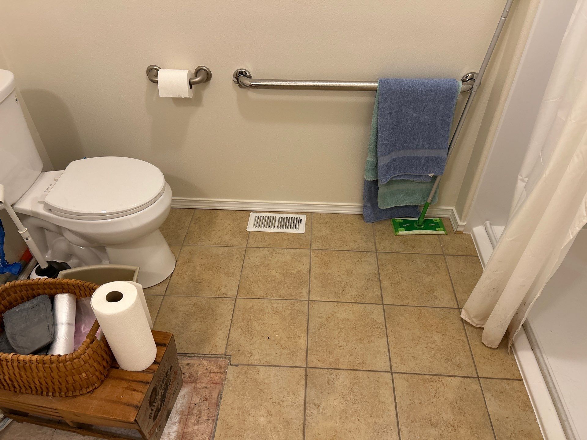 Bathroom flooring upgrade by Handyman State LLC