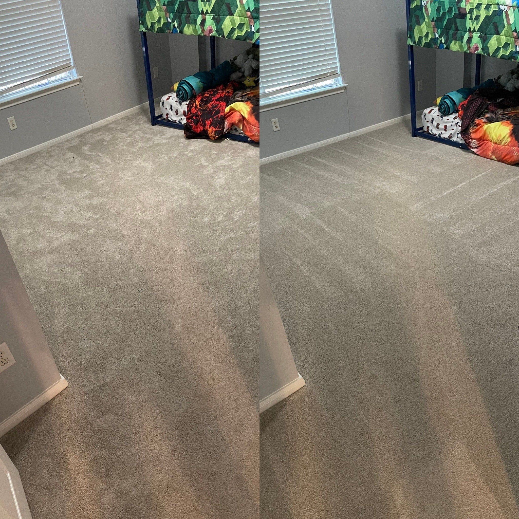 carpet cleaning before and after dirt removal and fibers refreshed