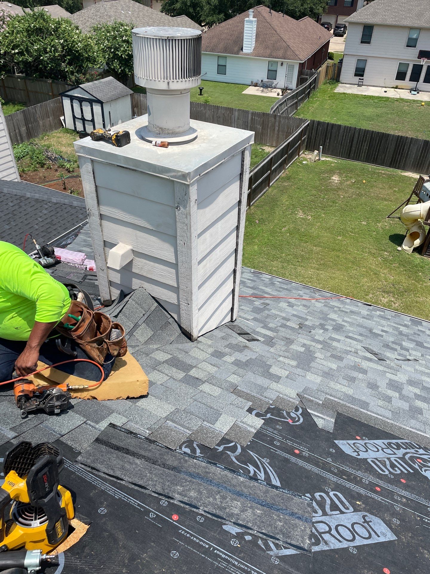 Residential Roofing Installation using Owen's Corning Duration (Lifetime) Shingles by Roof Repair Company
