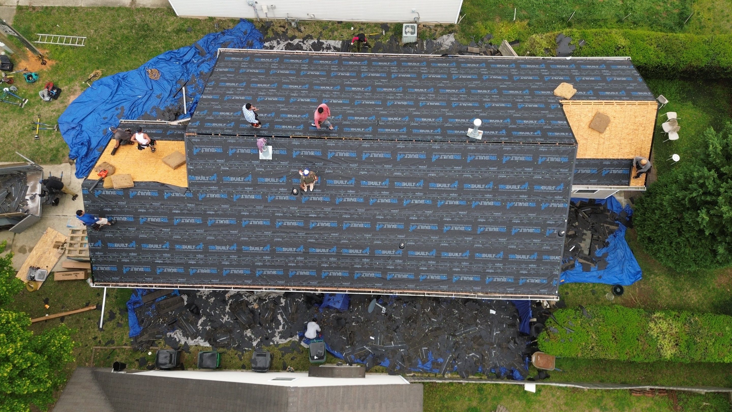 Roof replacement and interior repair by hail and wind damage by Just Brilliant Restoration JBR