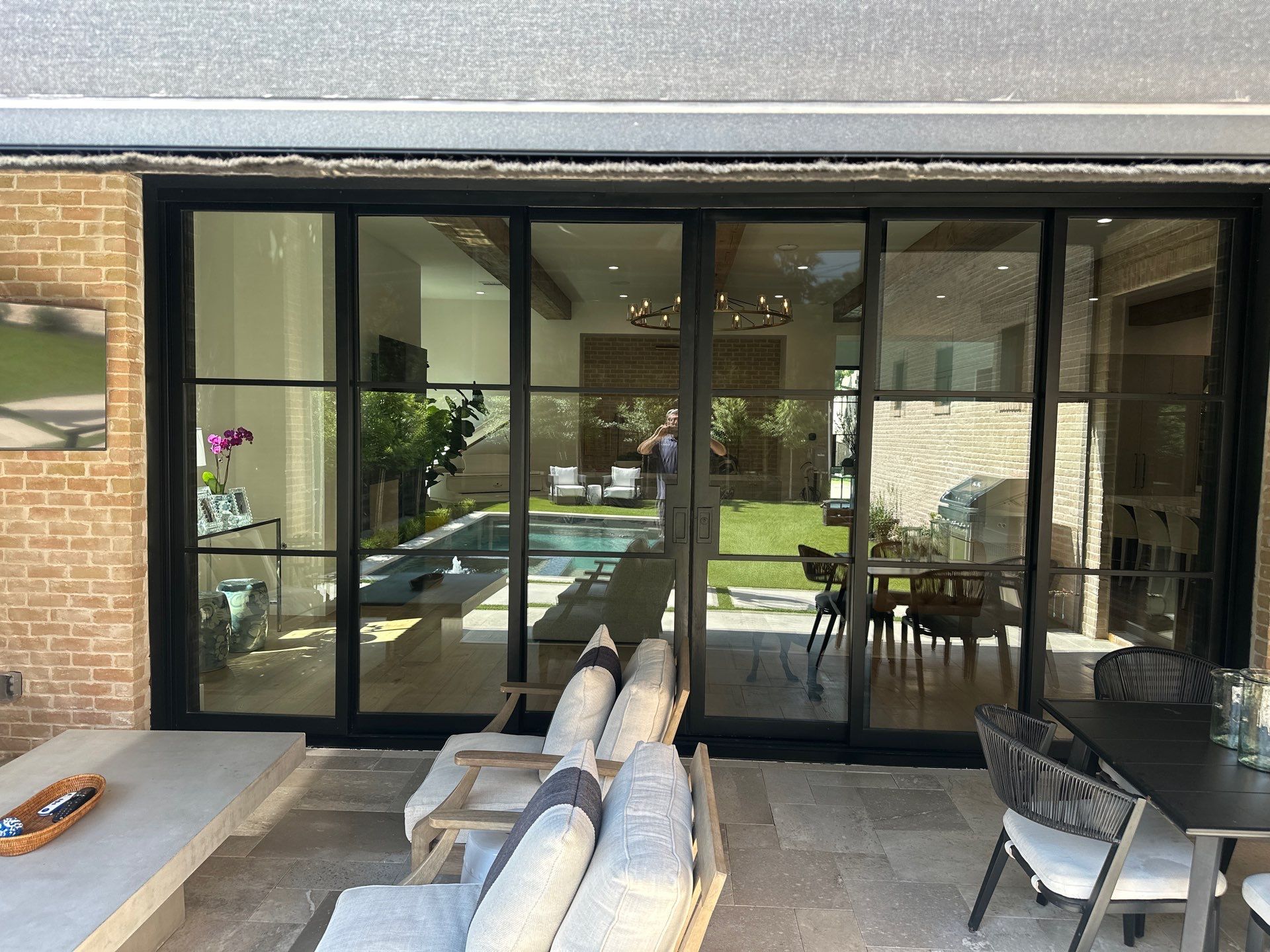 Custom 6-Panel Bi-Parting Sliding Pocket Door Installation in Dallas by Solara Custom Living