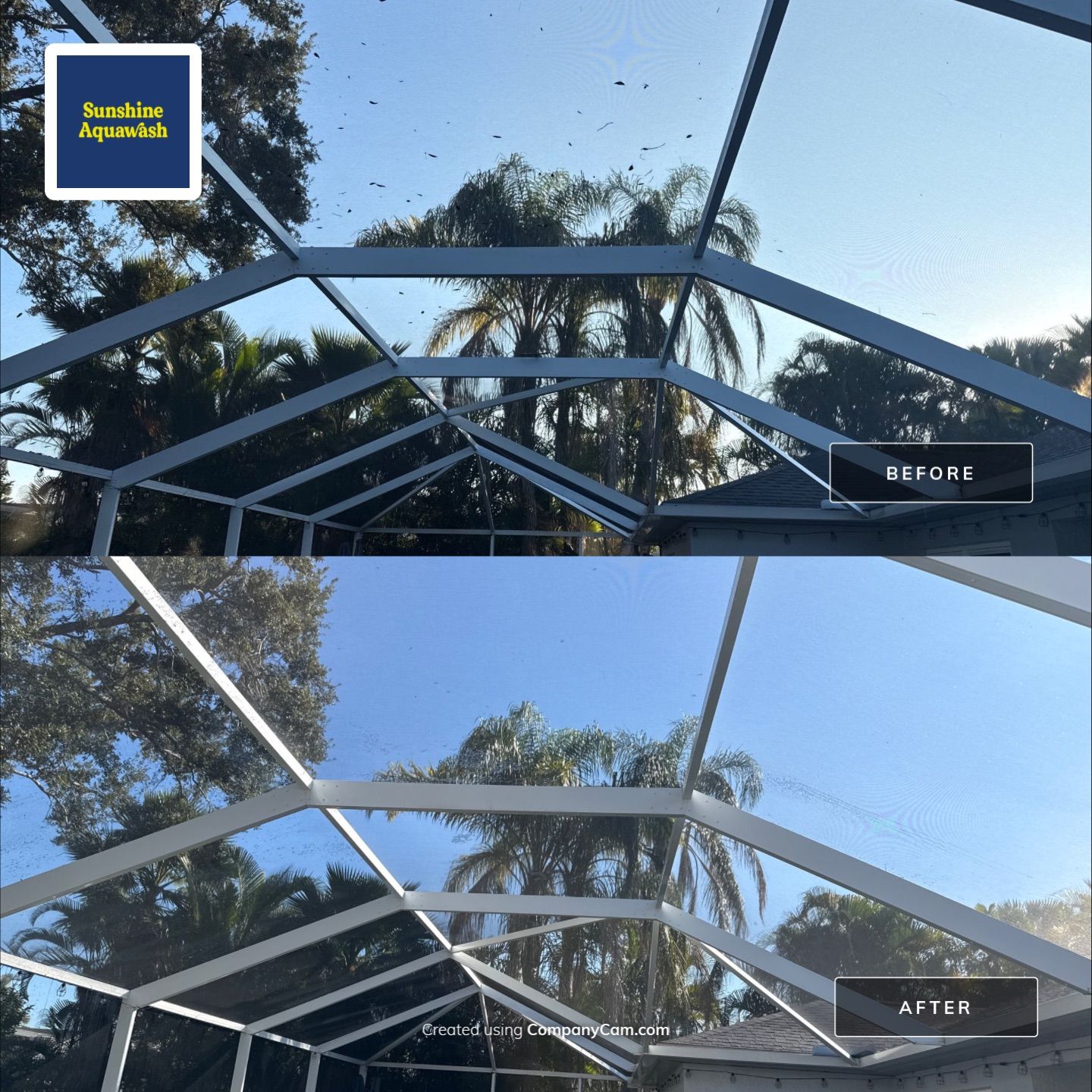 Paver Pool Deck Cleaning & Pool Cage Cleaning in River Point of Manatee – Bradenton, FL by Sunshine AquaWash