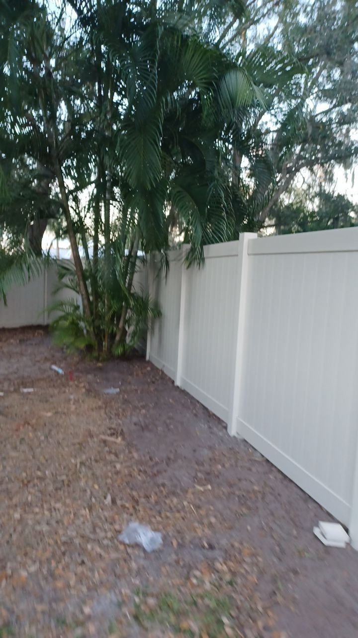 Sarasota, FL 6ft. Tall Tan Vinyl Privacy Fence  by Asap fence and gates, LLC