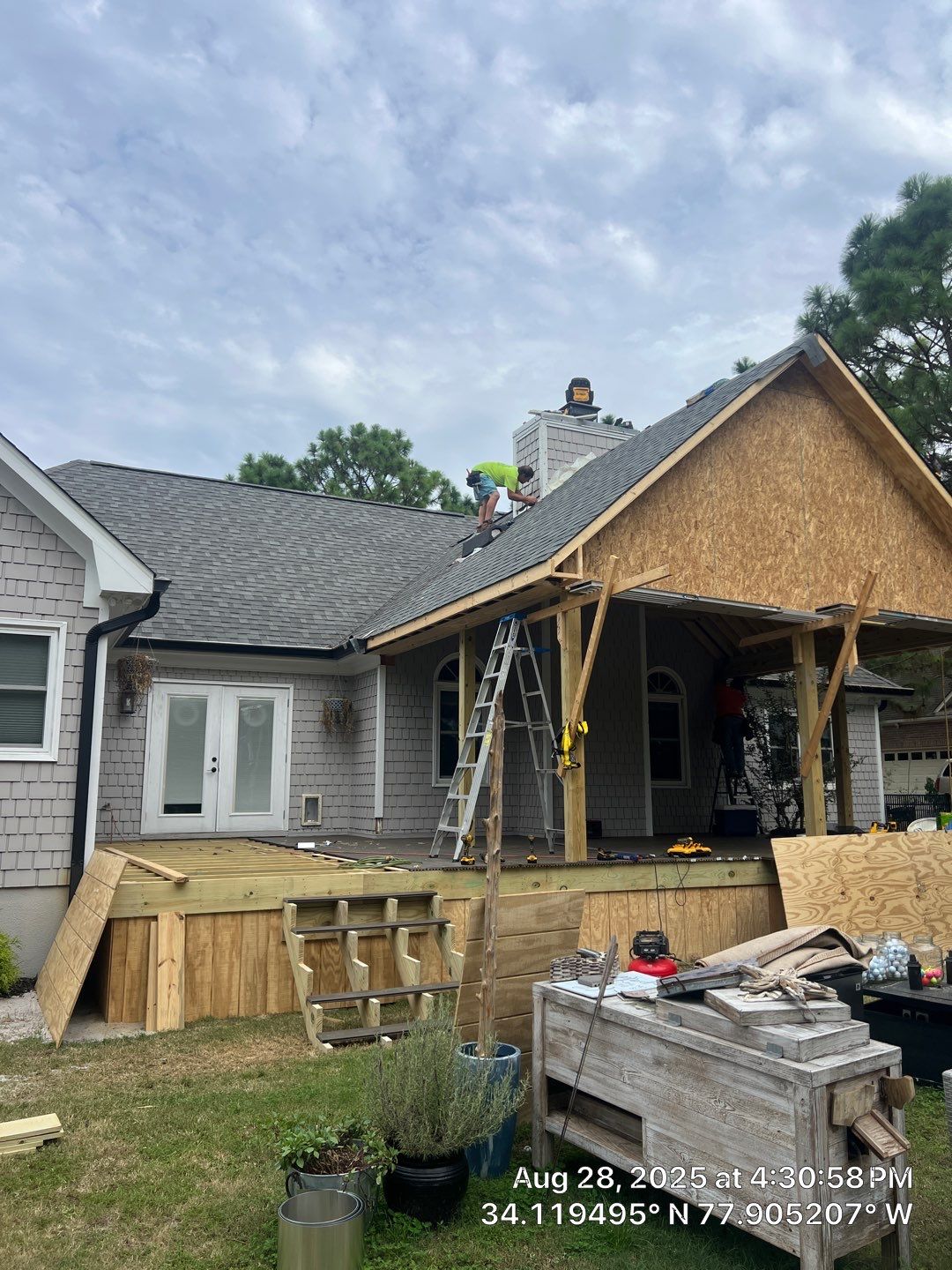 Back Porch Addition in Beau Rivage  by RGR Construction and Roofing, LLC