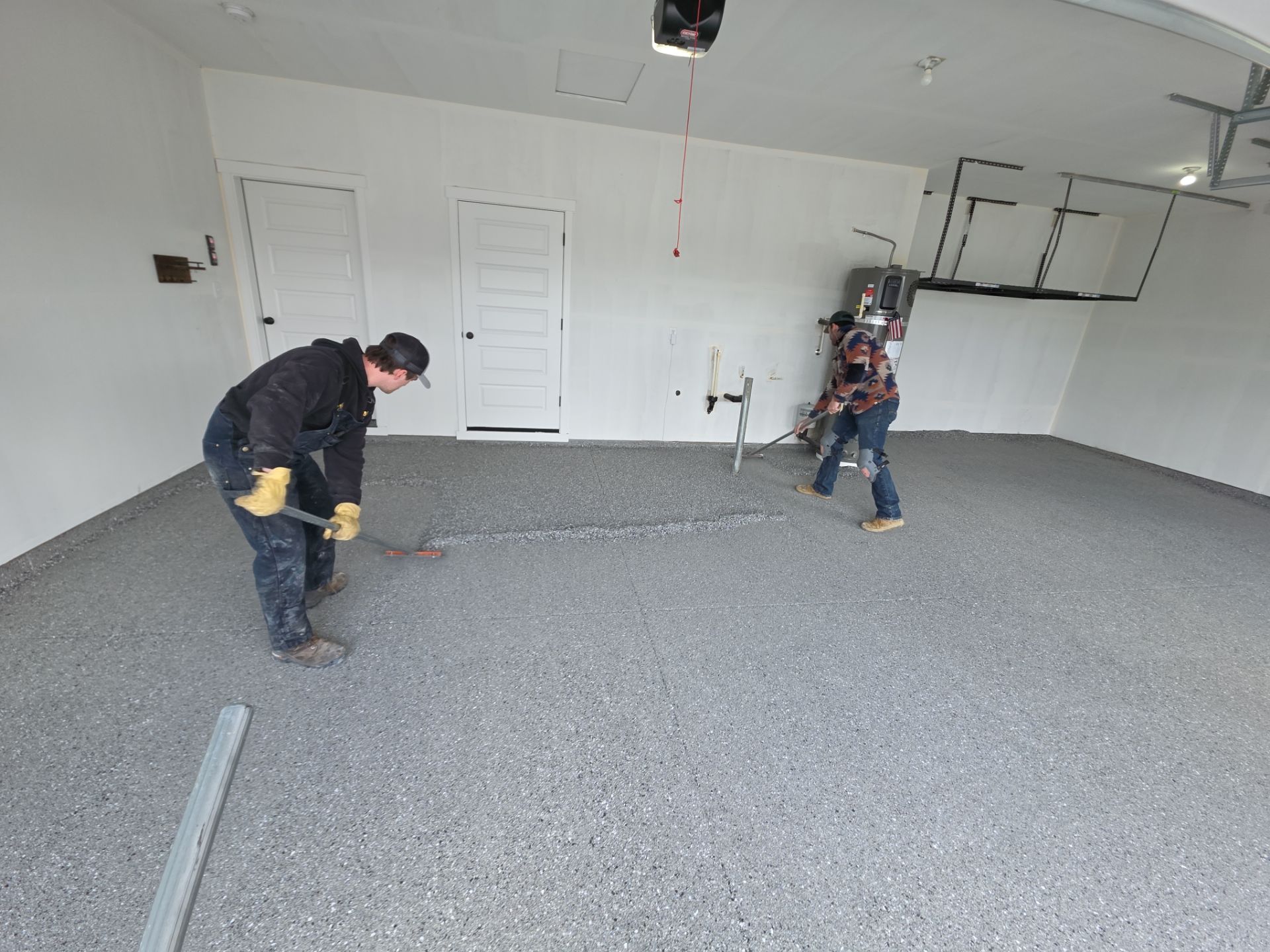 Battleship Hybrid Multi-Layer Garage Floor Coating in Cheney by Croc Coatings, LLC