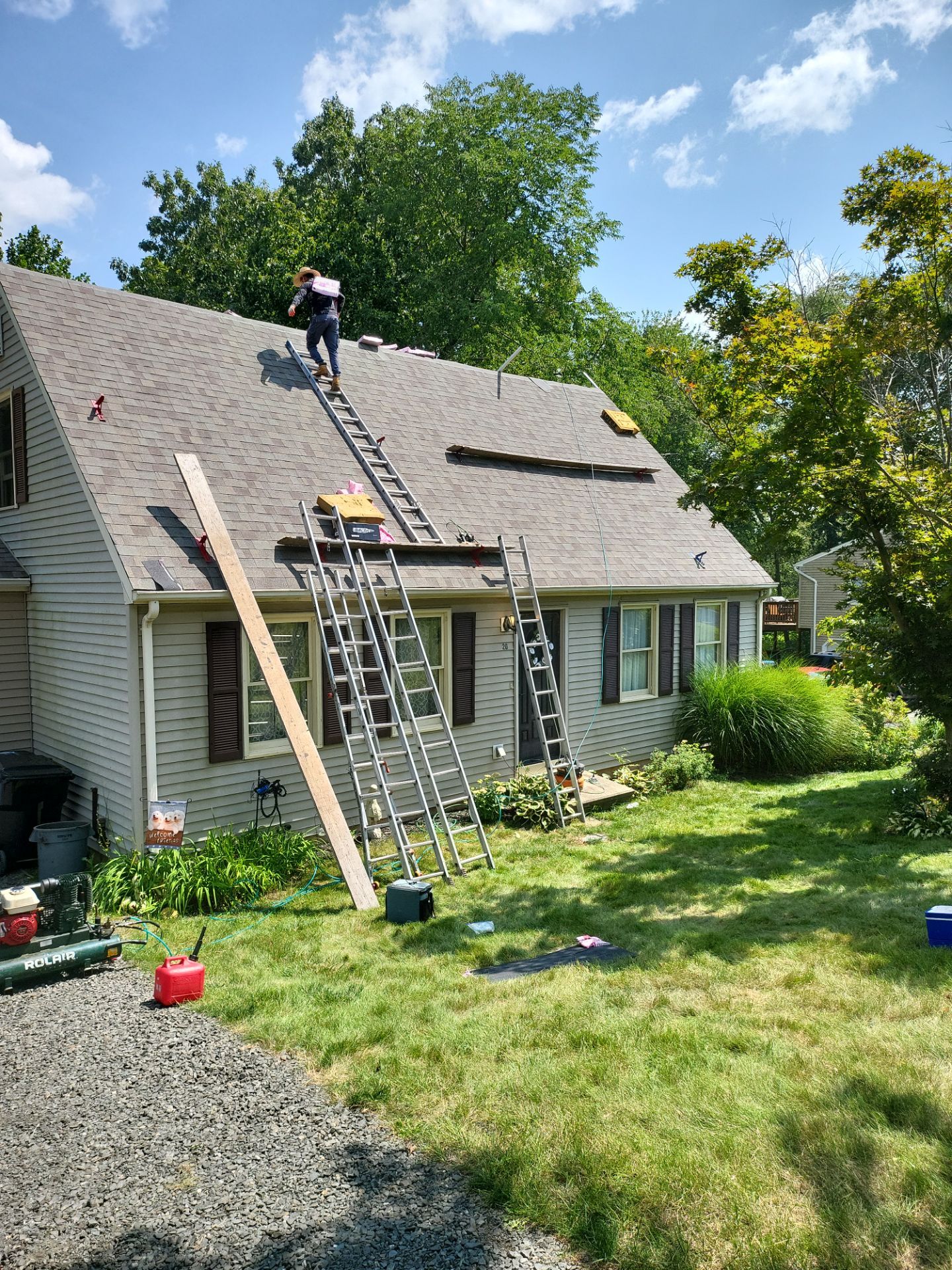 Residential Roofing Installation using Owens Corning TruDefinition Duration AR - Driftwood by A Plus Exterior