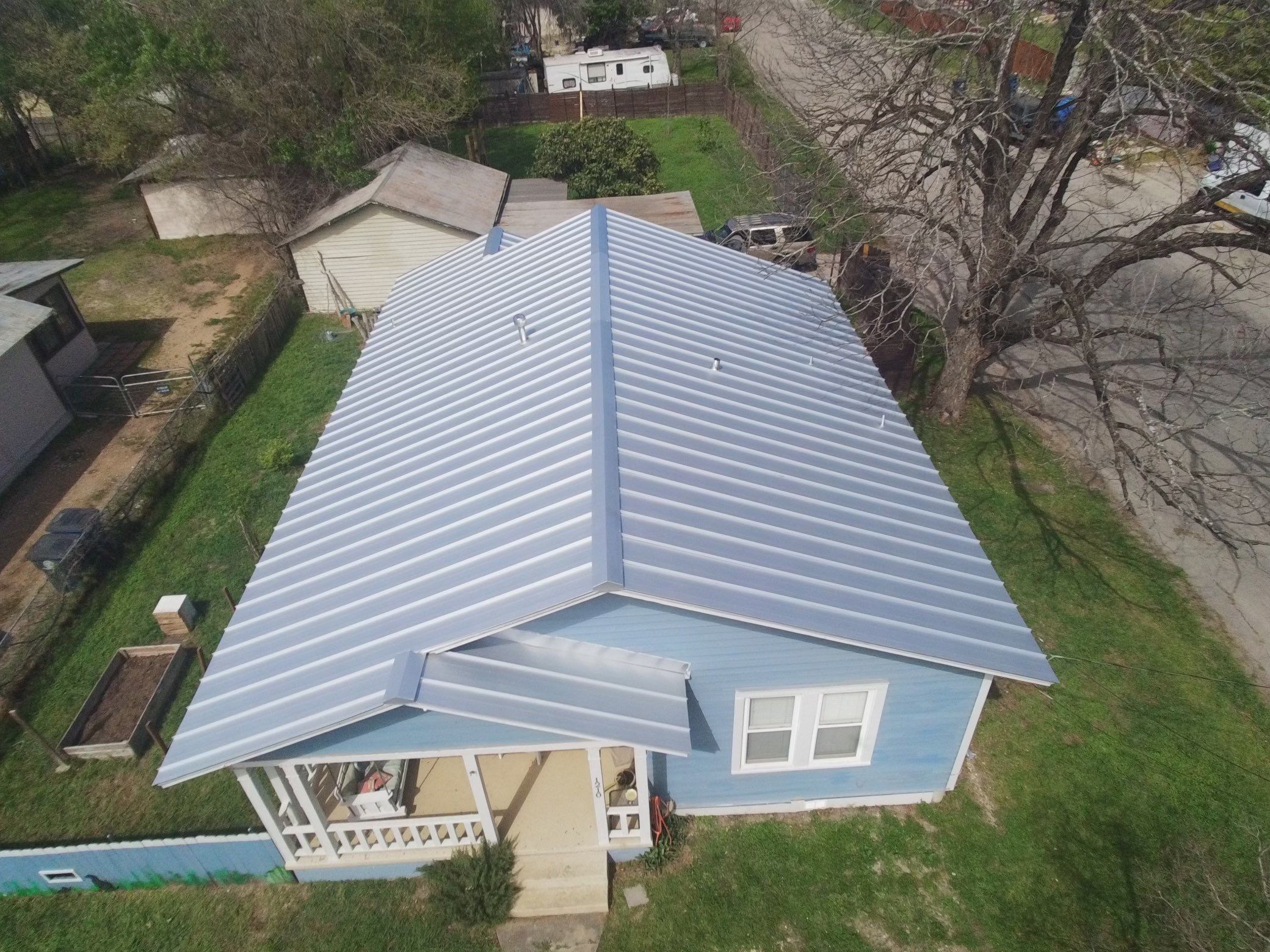 Residential Metal Roof Installation using McElroy Metal by Premier Roofing and Contracting