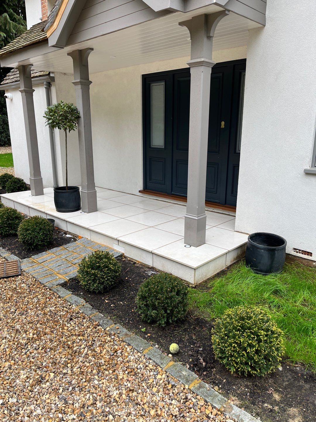 Porcelain Patio Clean using Honda 15lpm Low Pressure Washing Machine by Ges Exterior Cleaning ltd