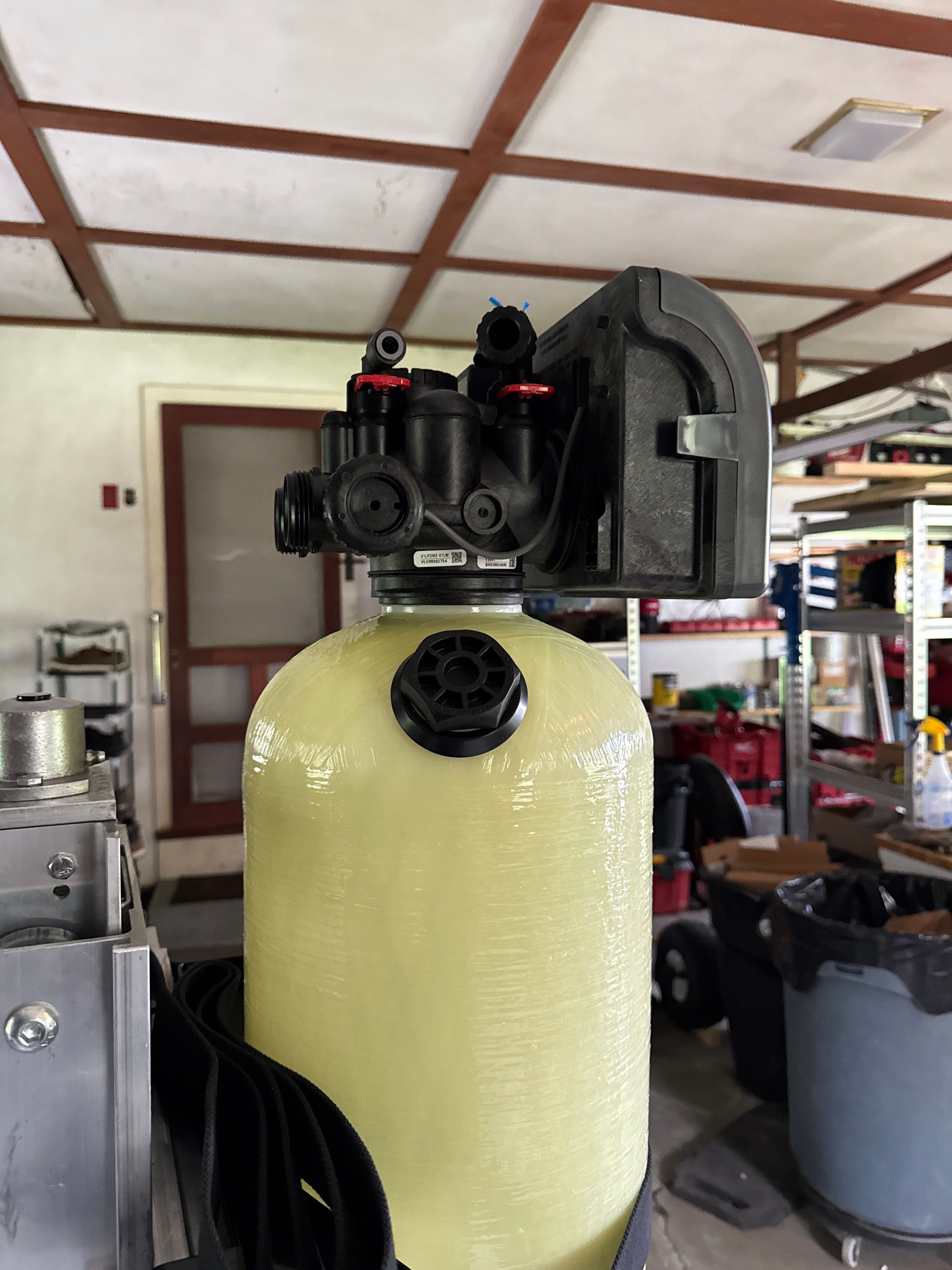 Combination Water Softener and Carbon Filter Installation. by Stake Plumbing and Heating