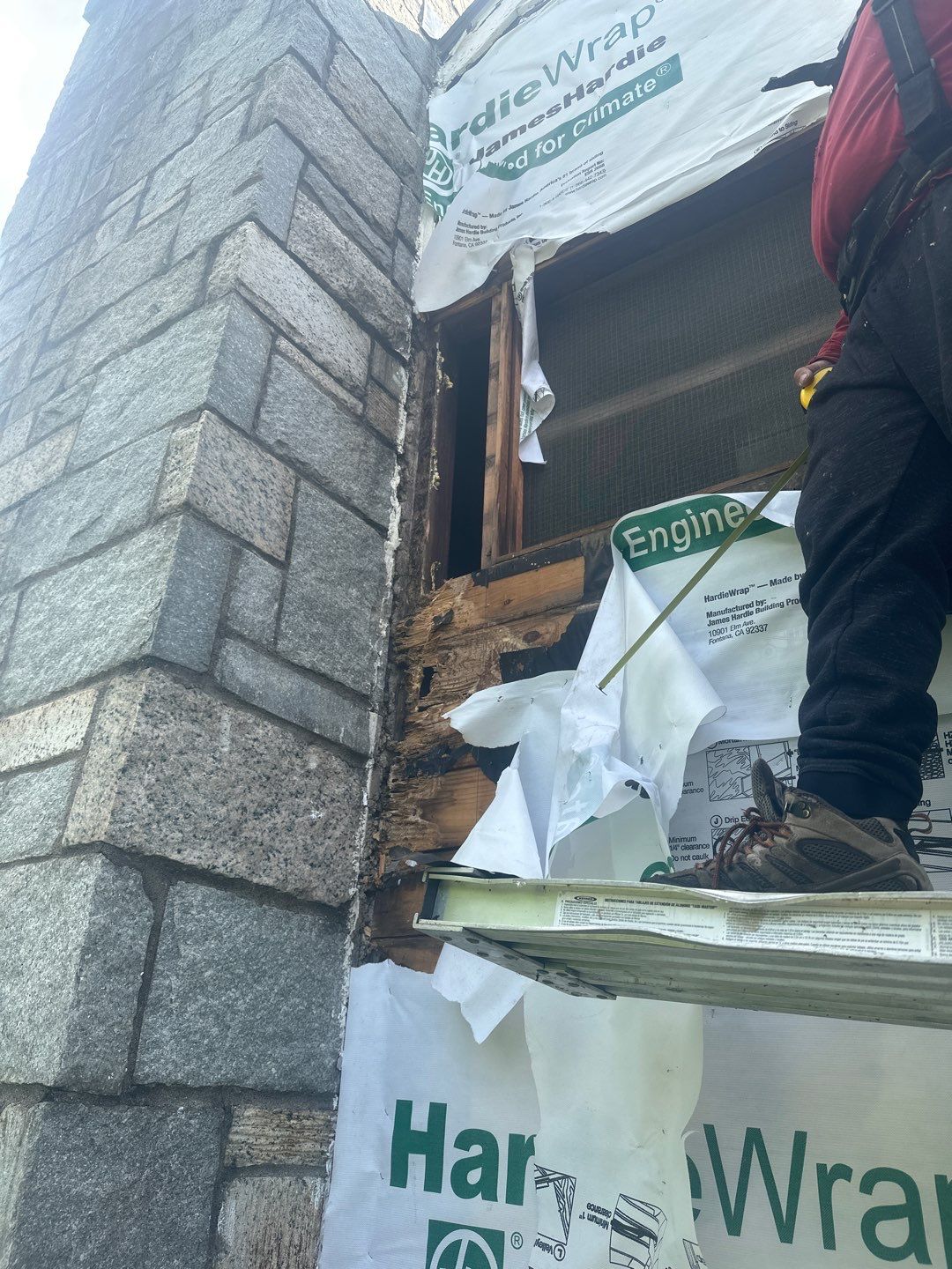 Siding Installation using Hardie Plank Artic white by A Plus Exterior