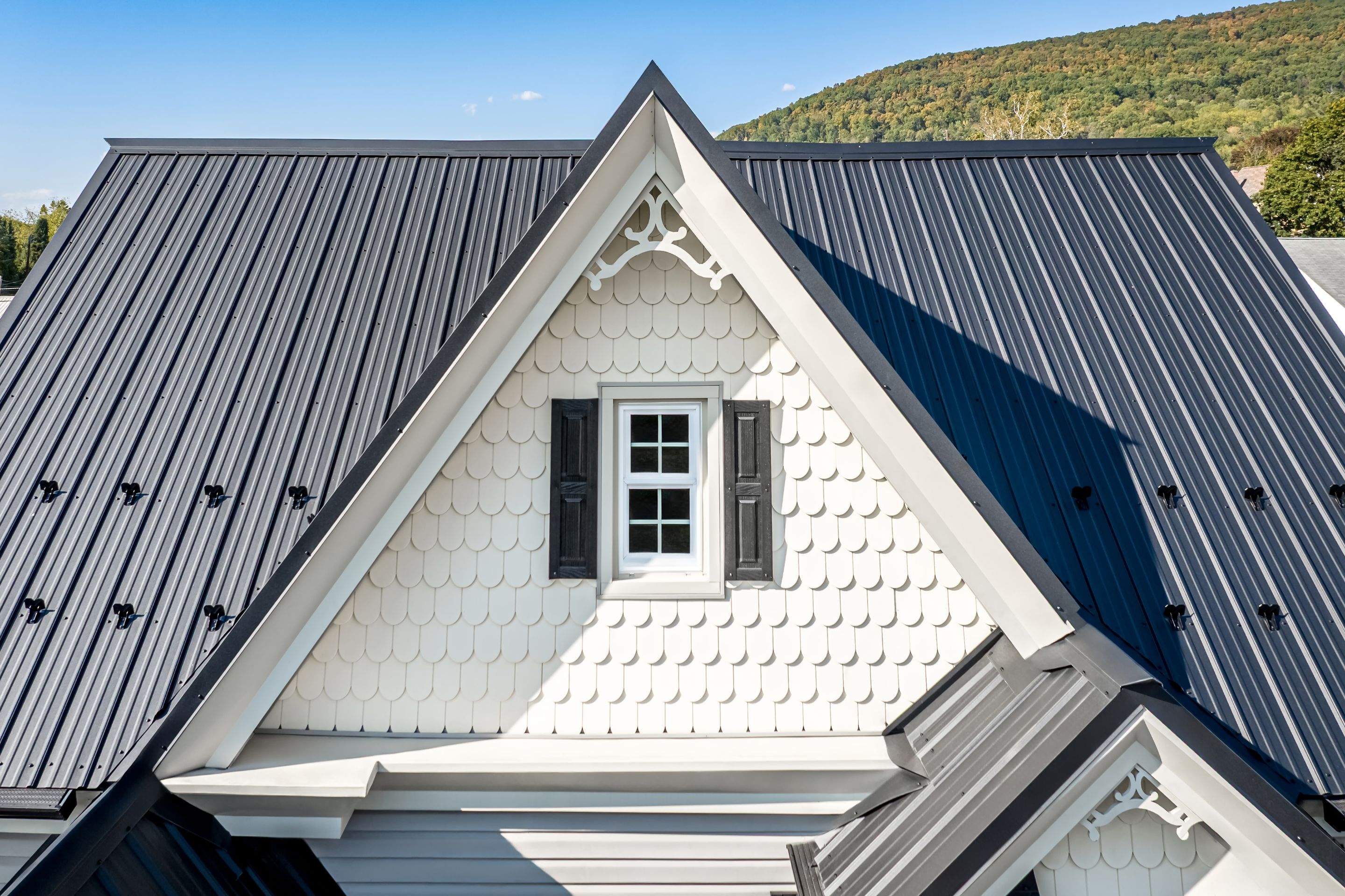 Textured Black Meal Roof by Esh Builders