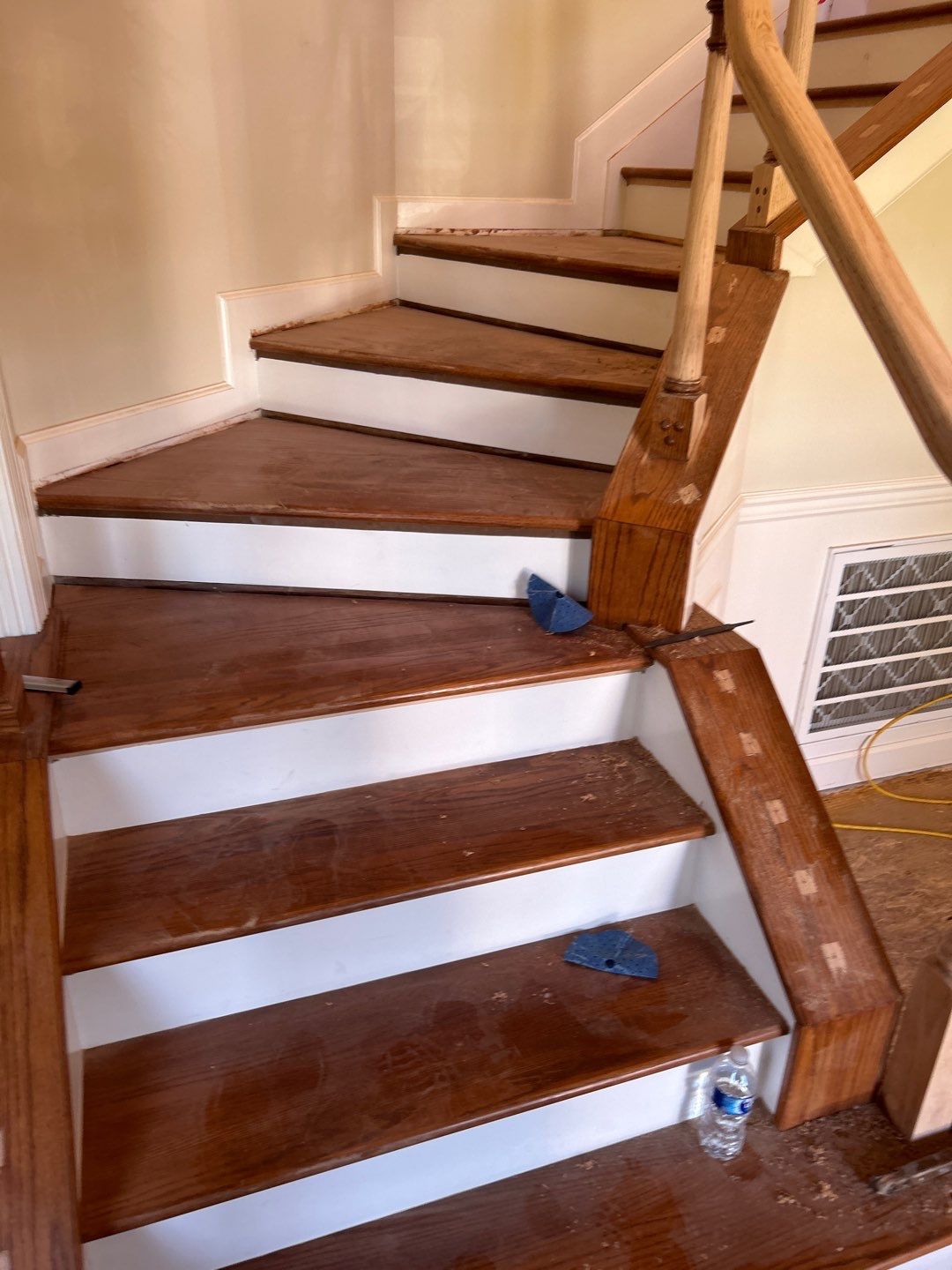 New Hardwood and Refinished Stairs  by Footprints Floors of Nashville