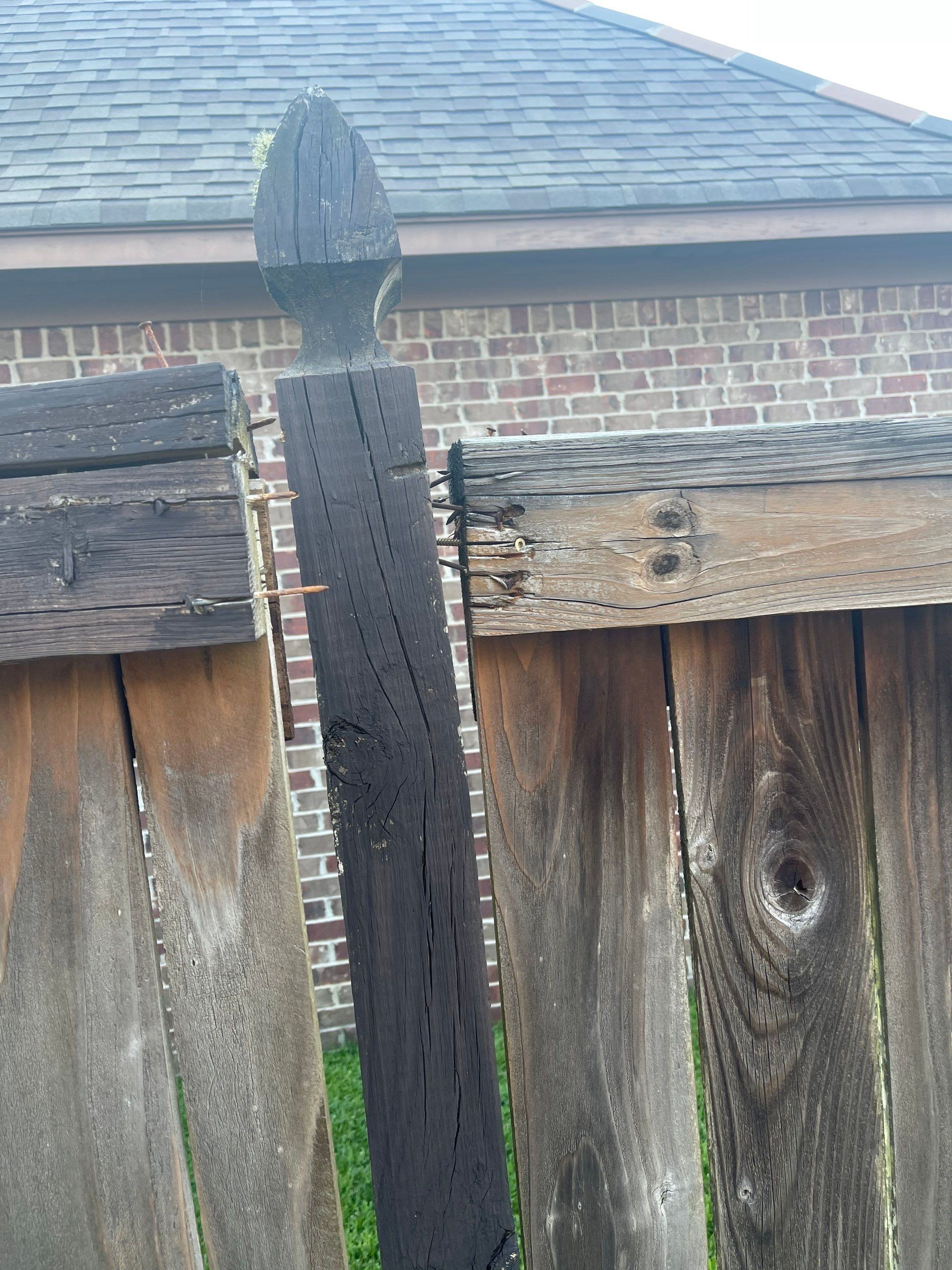 6ft Treated Pine Good Neighbor Fence 6x6 French Gothic Posts by Roberson Construction LLC