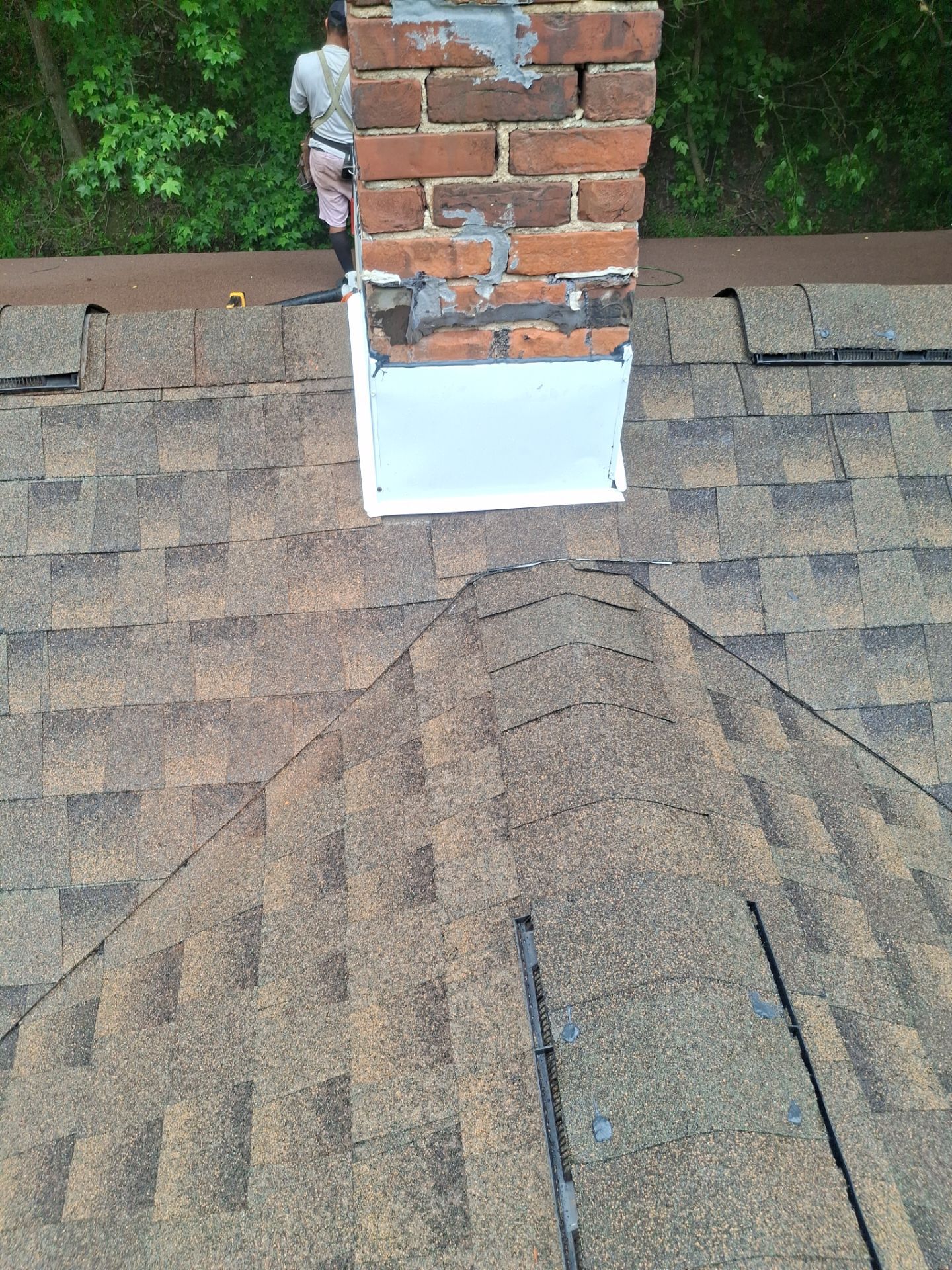 Residential Roofing Installation using GAF Timberline HDZ Barkwood by Rainstoppers Roofing