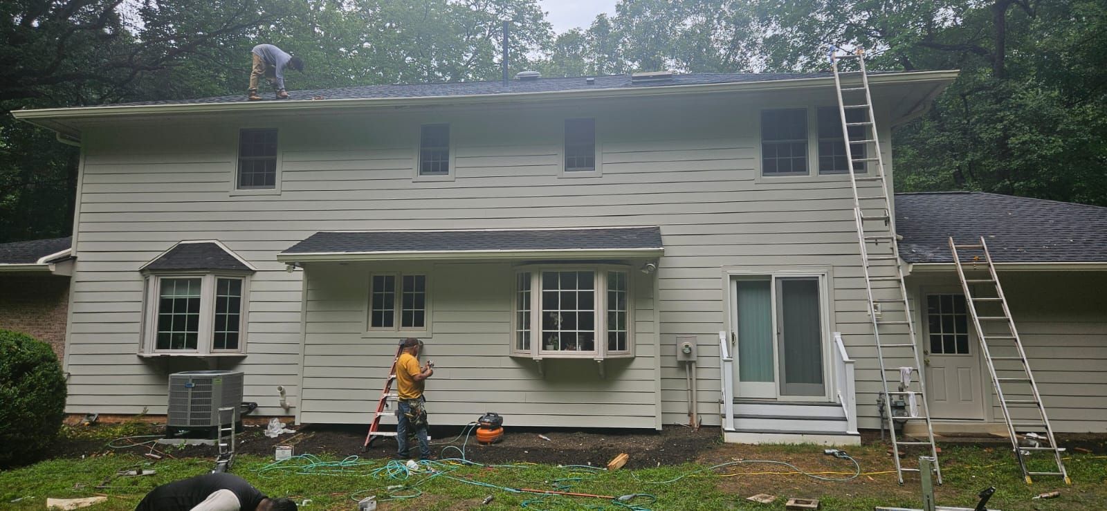 Great Falls: Siding Replacement with James Hardie Statement Beaded Plank in Cobblestone by RM Banning, Inc.