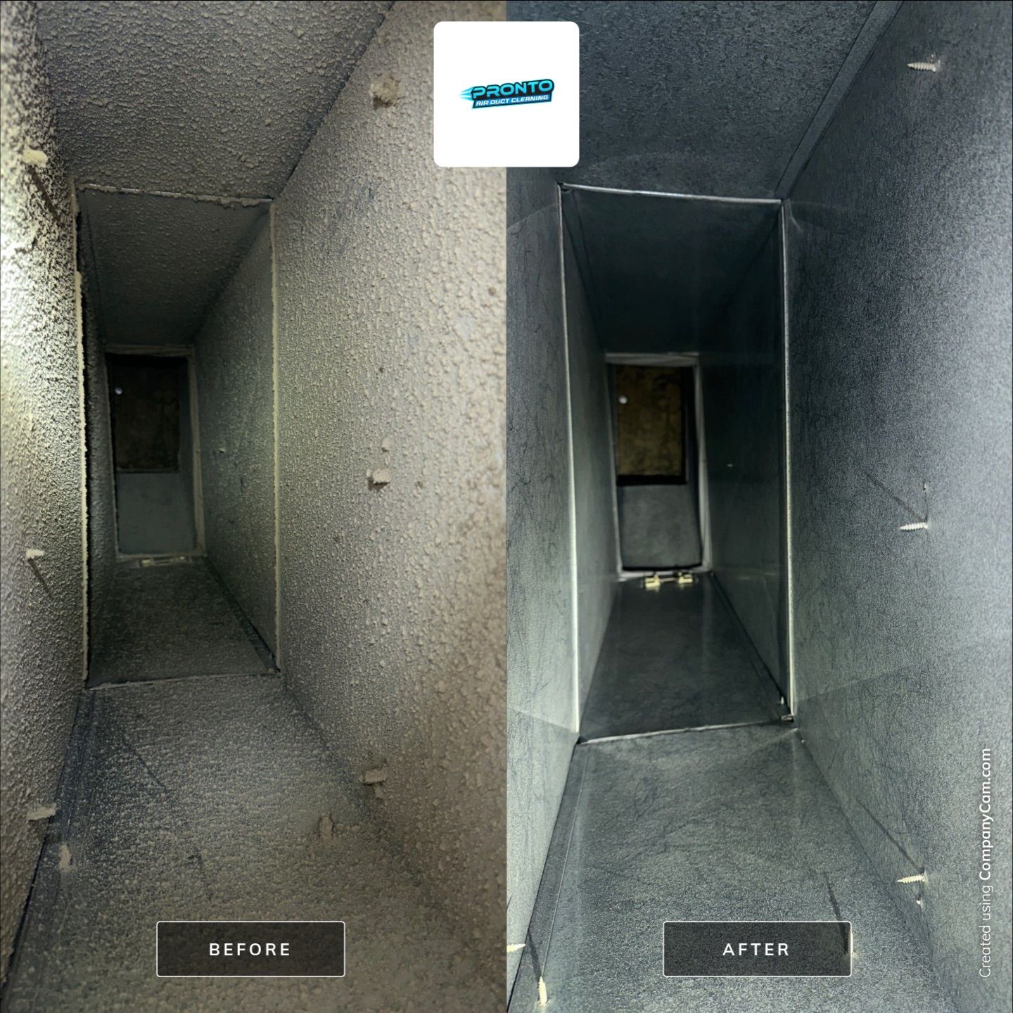 Duct Cleaning using Commercial vaccum by Pronto Air Duct Cleaning