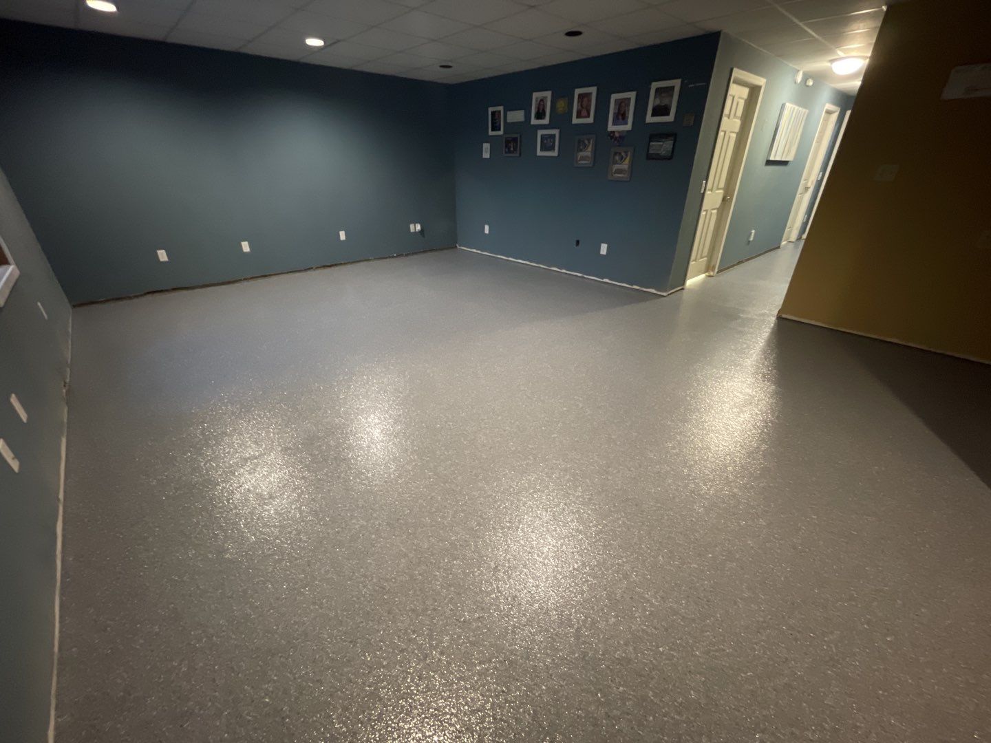 Basement Floor using Granite by Your1DayFloor.com