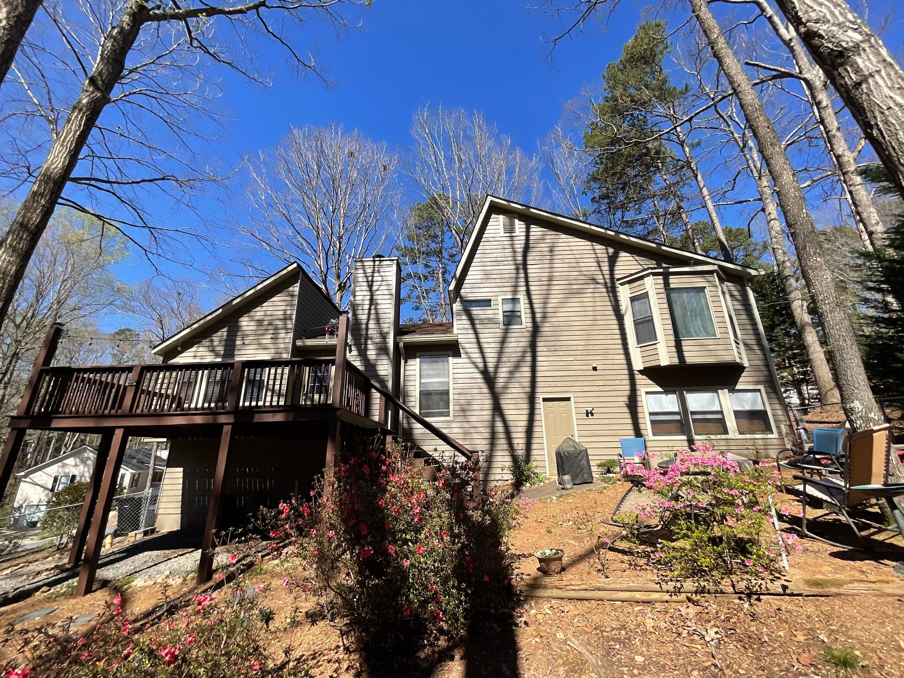 Exterior Painting and Deck Refinishing for an Acworth Residence by Swift Home Renovations