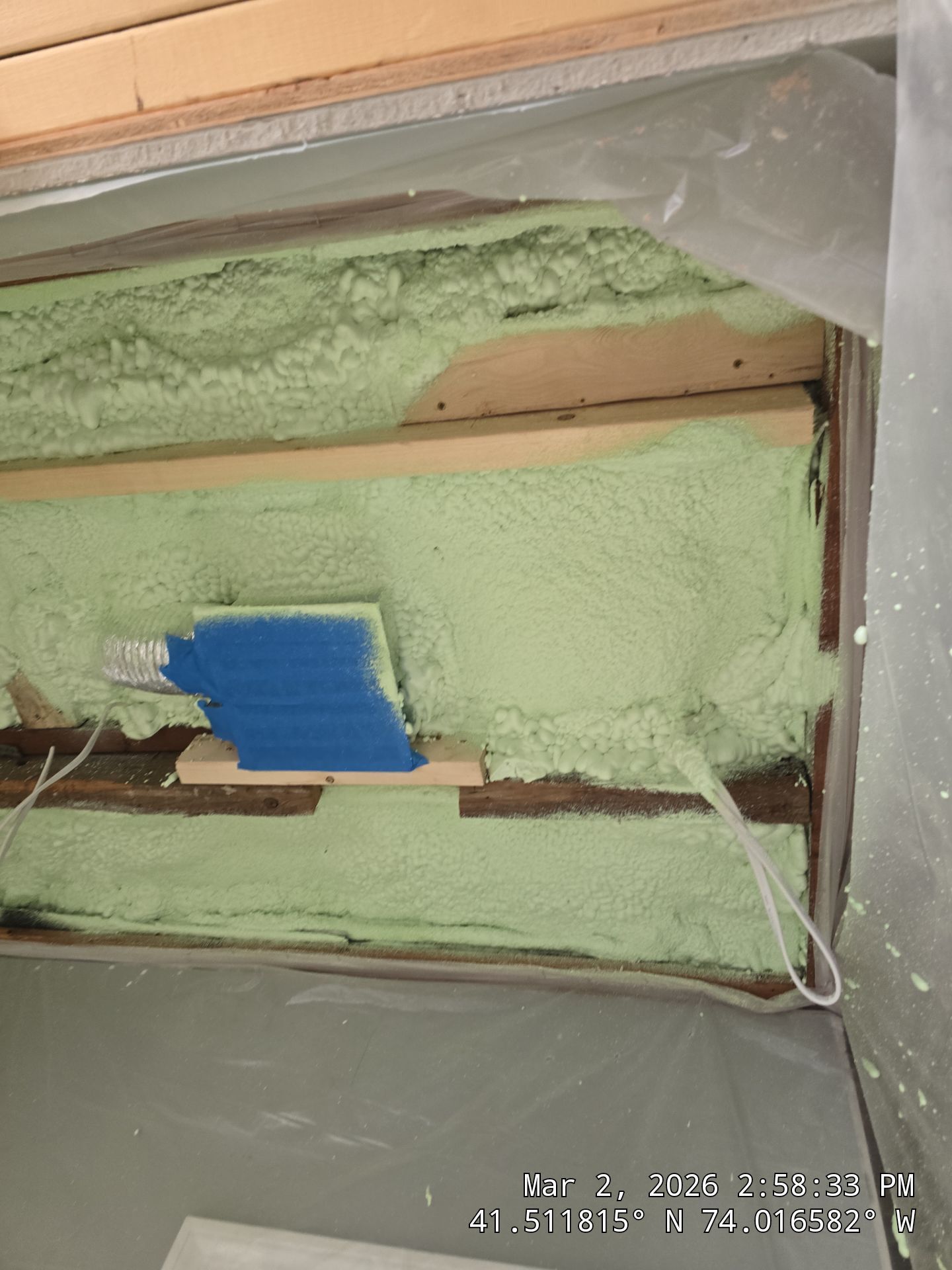 Attic Insulation using open cell spray foam by NYS Foam & Energy