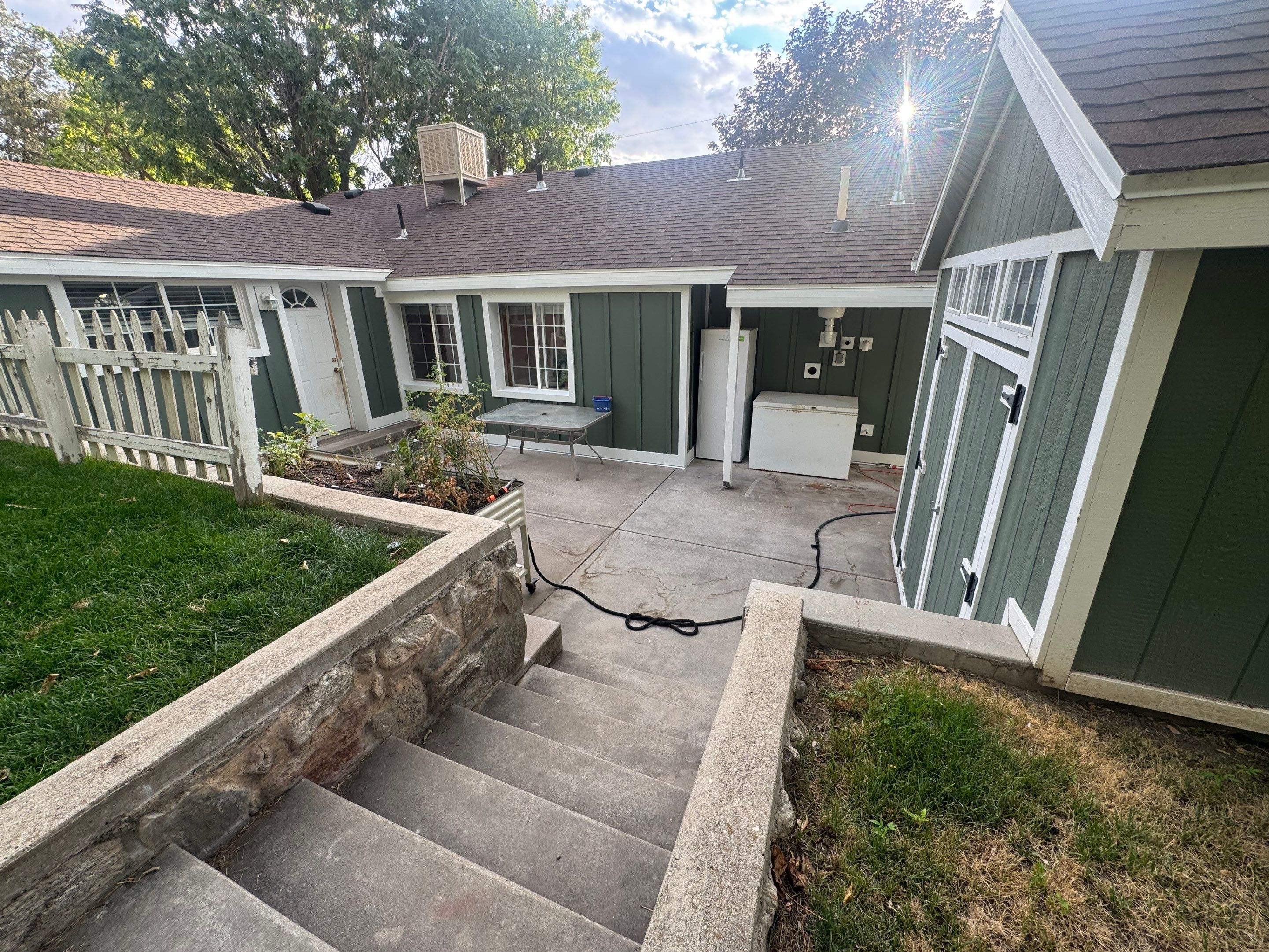 Farmington | Custom Hardie Mixed Siding | Thyme Green & White by Ideal Siding Utah