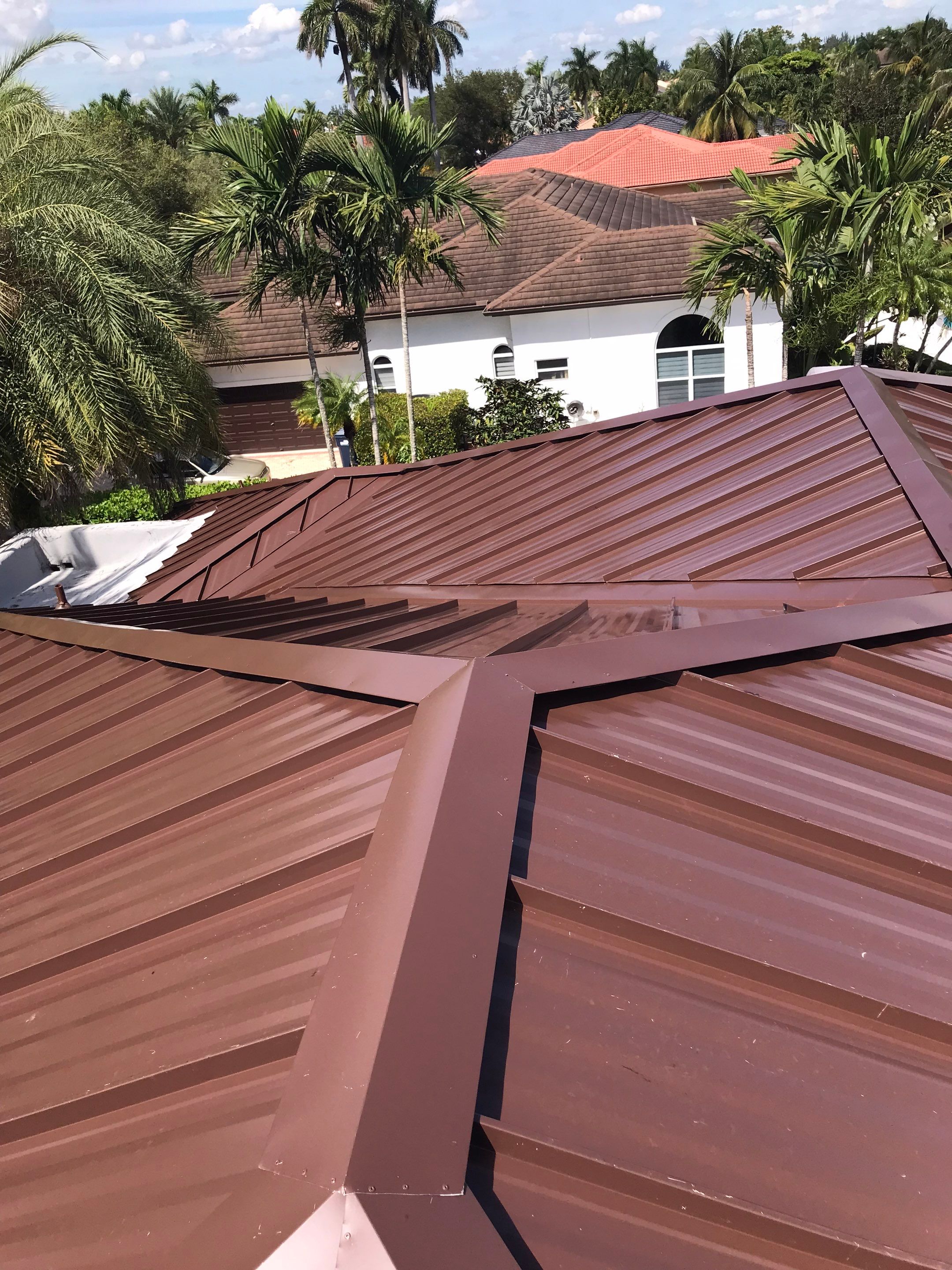 Metal Roof - Galvalume - Mansard Brown by Istueta Roofing
