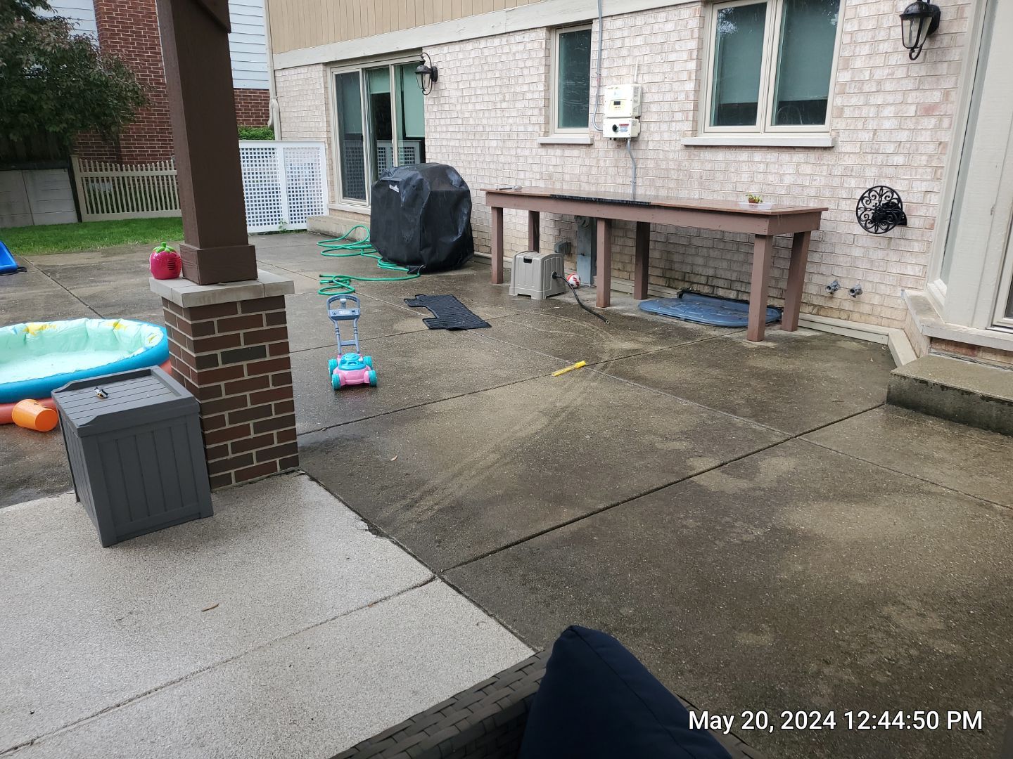 concrete power washing Algaecide, soft wash soap by Northern Power Washing LLC.