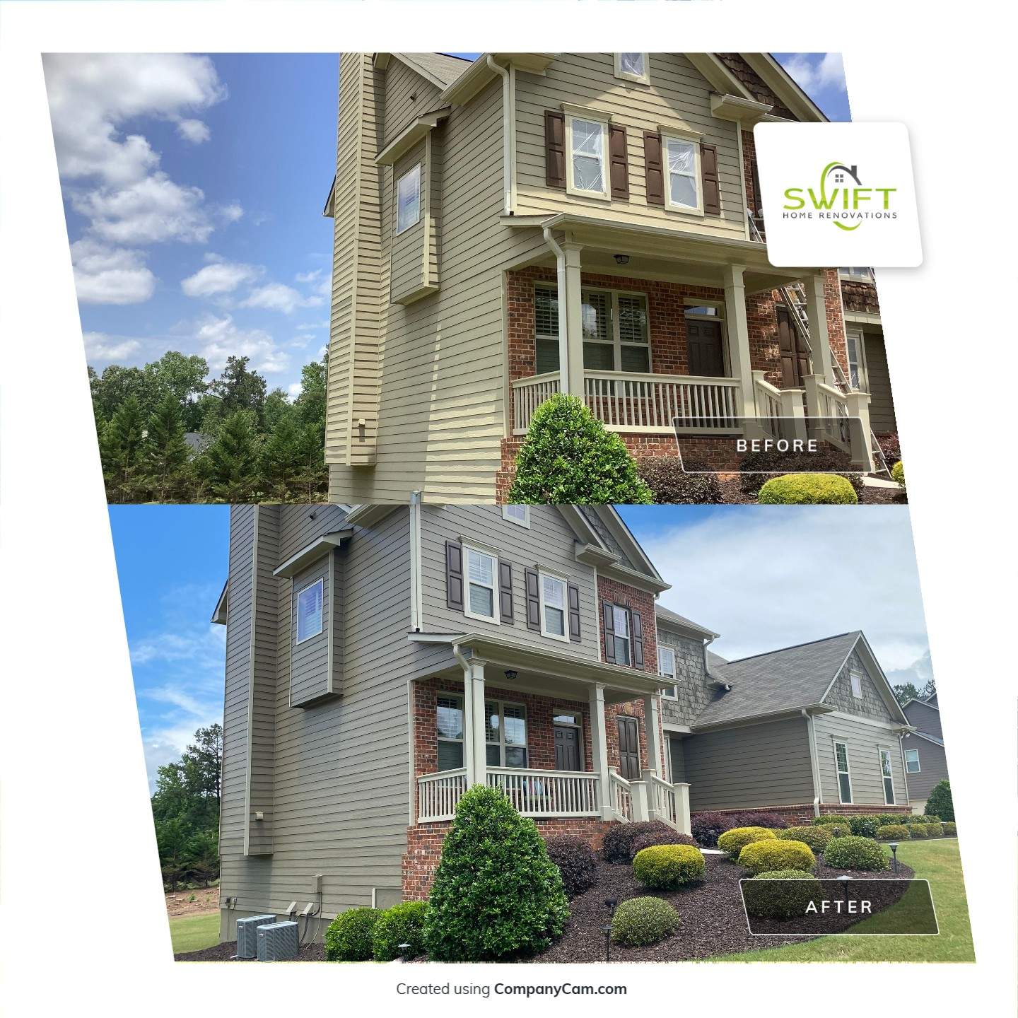 Full Exterior Painting and Siding Refresh in Powder Springs by Swift Home Renovations
