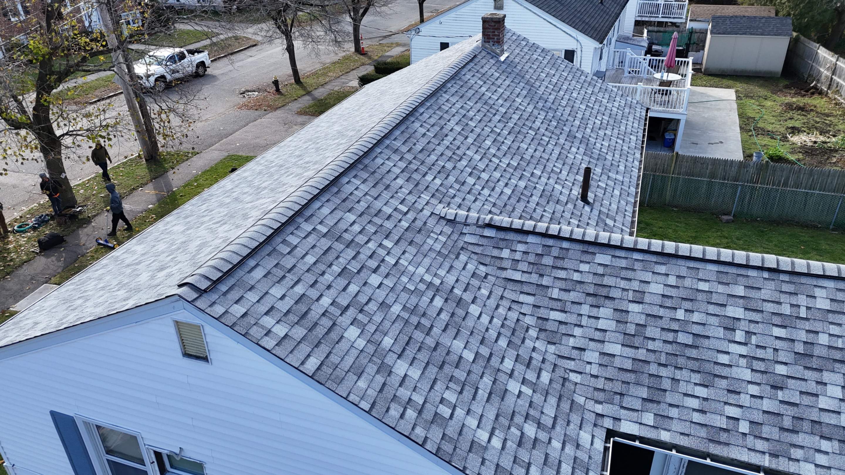  Full Roof Replacement & Chimney Flashing in Boston, MA – Owens Corning Duration, Sierra Gray by JOHNNYS PRO