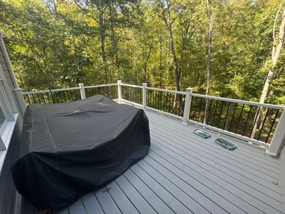 Elevated Deck Replacement with White Railings in Kennesaw