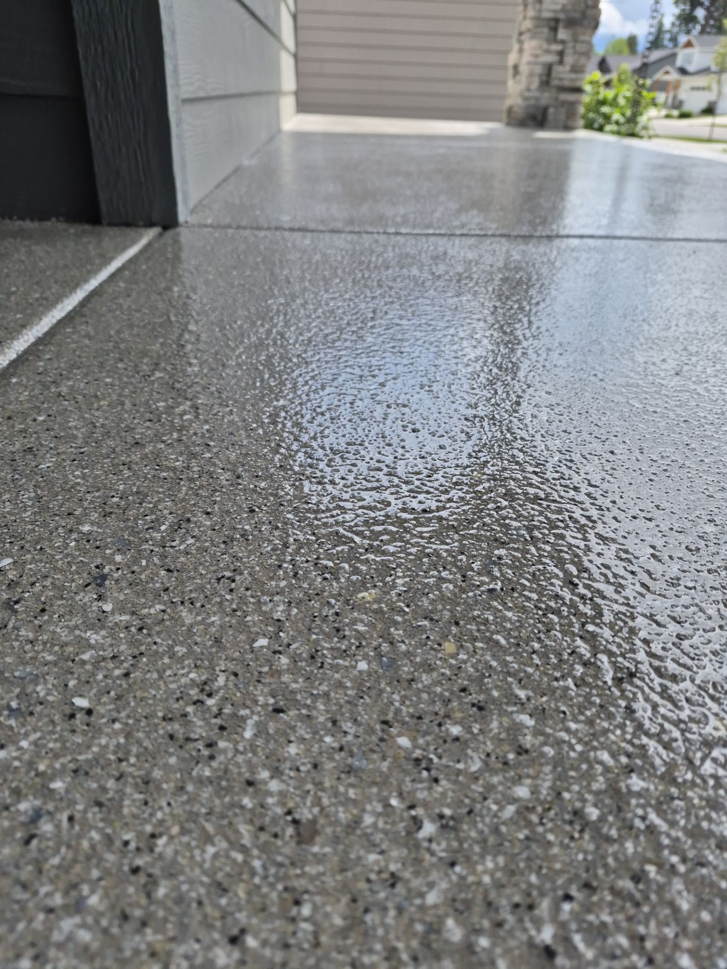 Travertine Hybrid Concrete Coating for Hayden Front Entrance by Croc Coatings, LLC