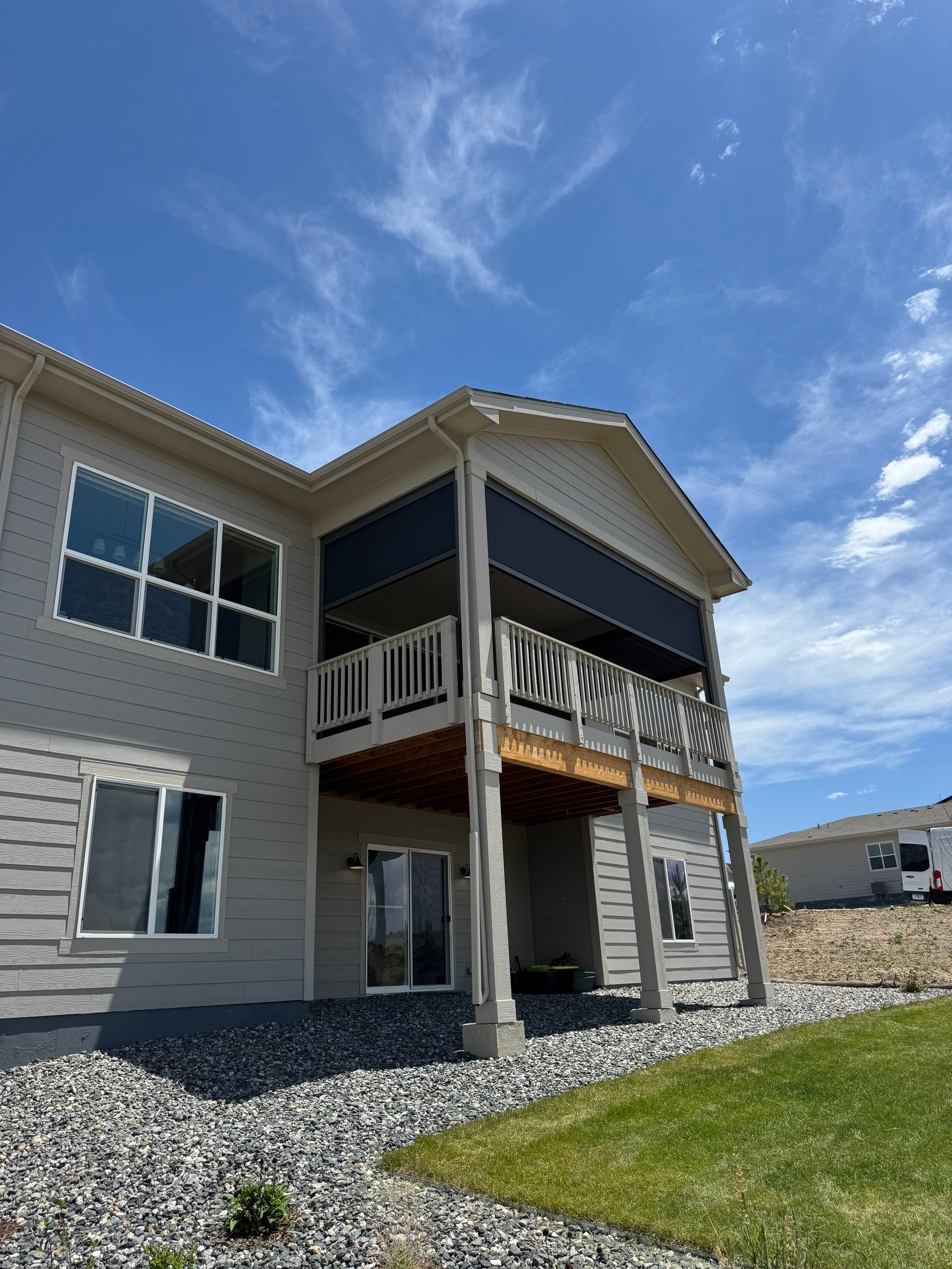 Castle Rock Exterior All-Weather MagnaTrack Screens Installation by Outdoor Solutions Colorado