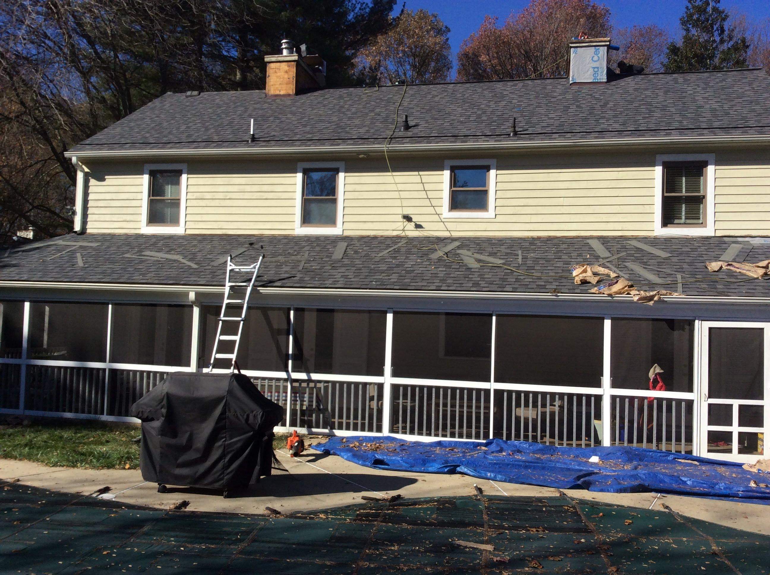 Residential Roofing Installation using Pewterwood Shingles  by Alpha Design Services