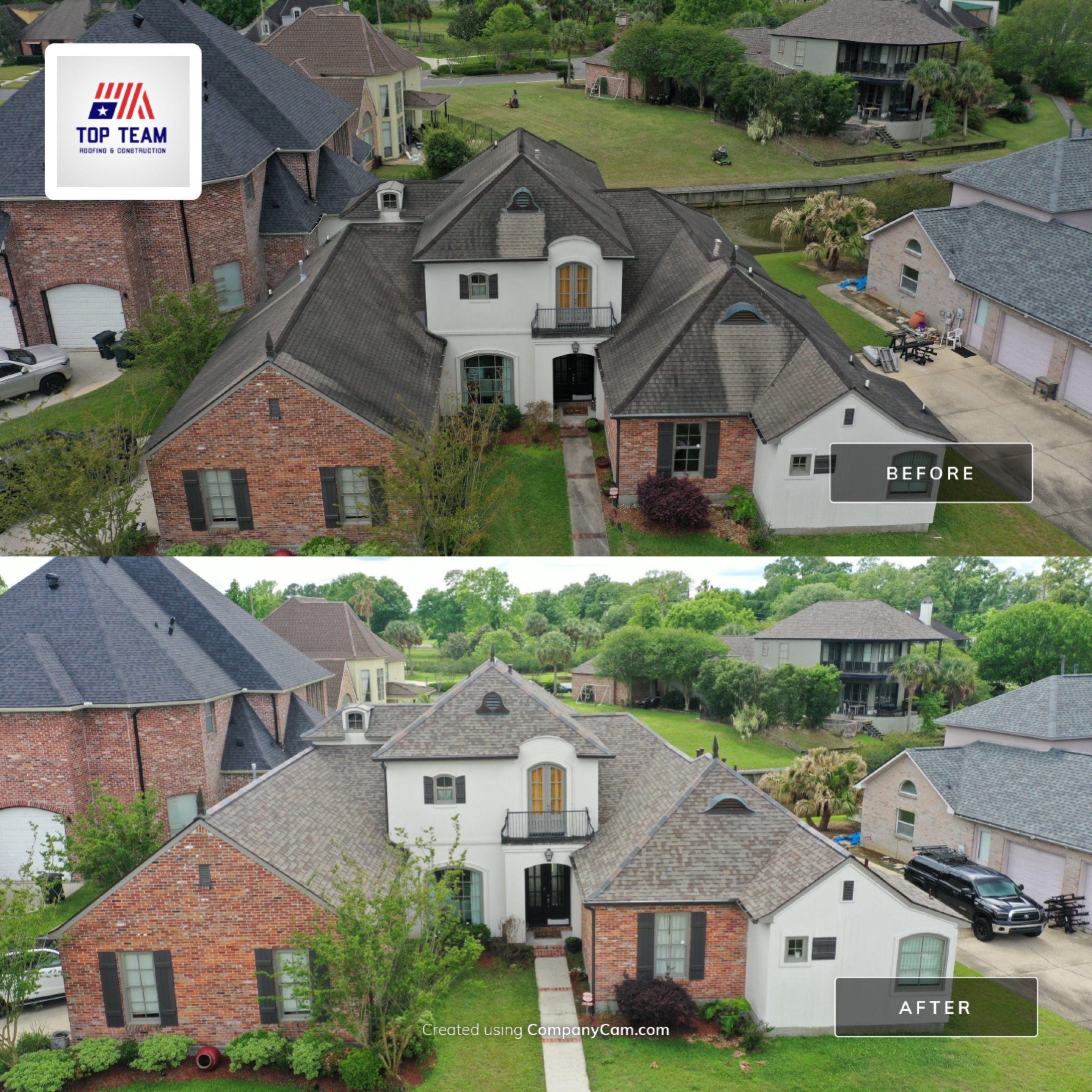 Owens Corning Duration Driftwood with Hecker Ridge Tile by Top Team Construction