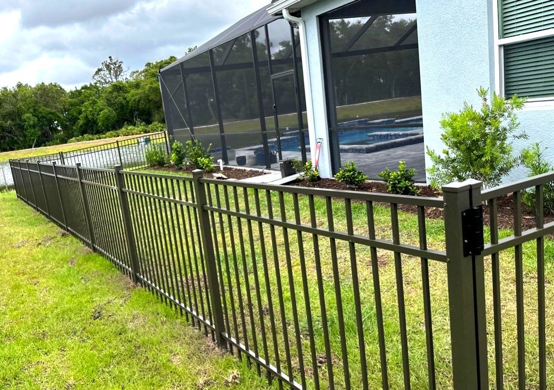 Aluminum Fence Installation using Black 3 Rail Aluminum Fence by Asap fence and gates, LLC