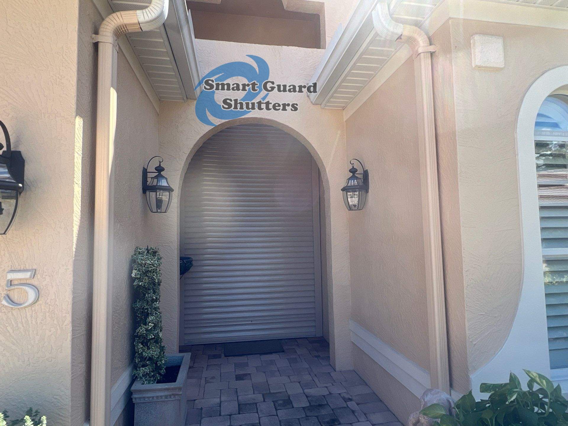 Rolling Shutter in Beige  by Smart Guard Shutters