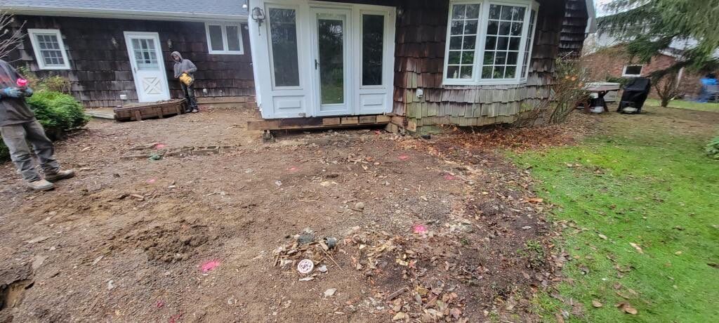 Deck and Stamped Concrete by Ivy Lea Construction