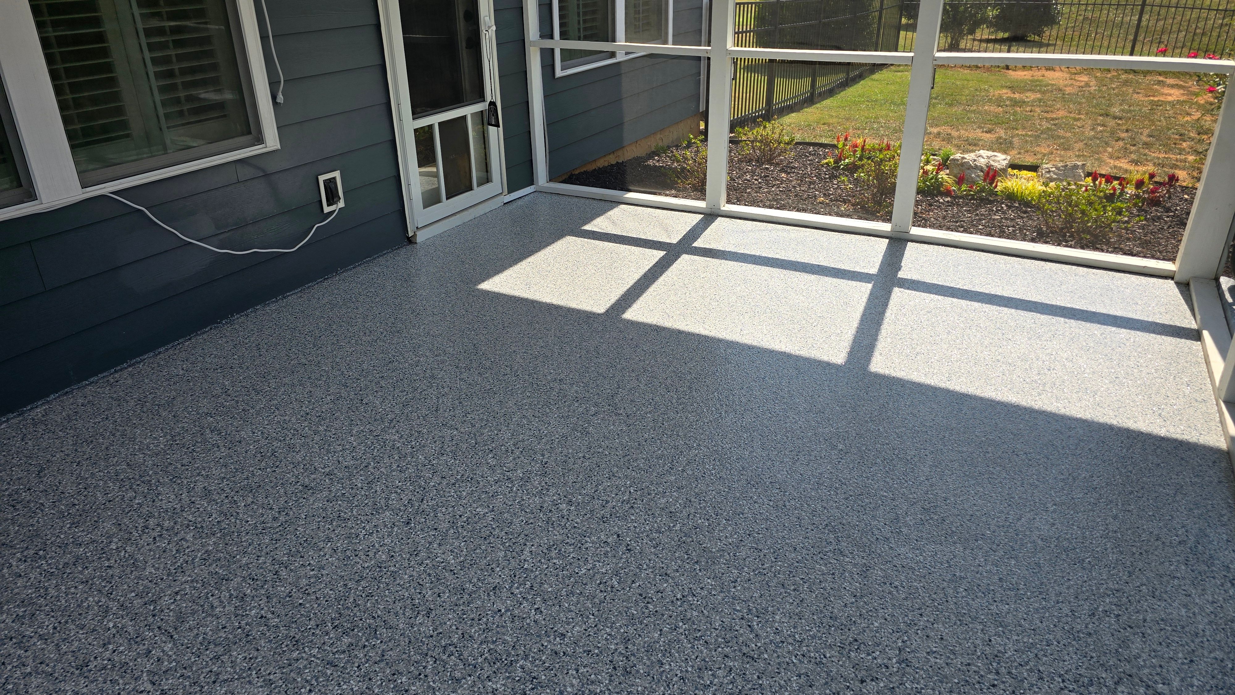 Two Porches Completed Using Tidal Wave & Creekbed by Elite Floor Solutions