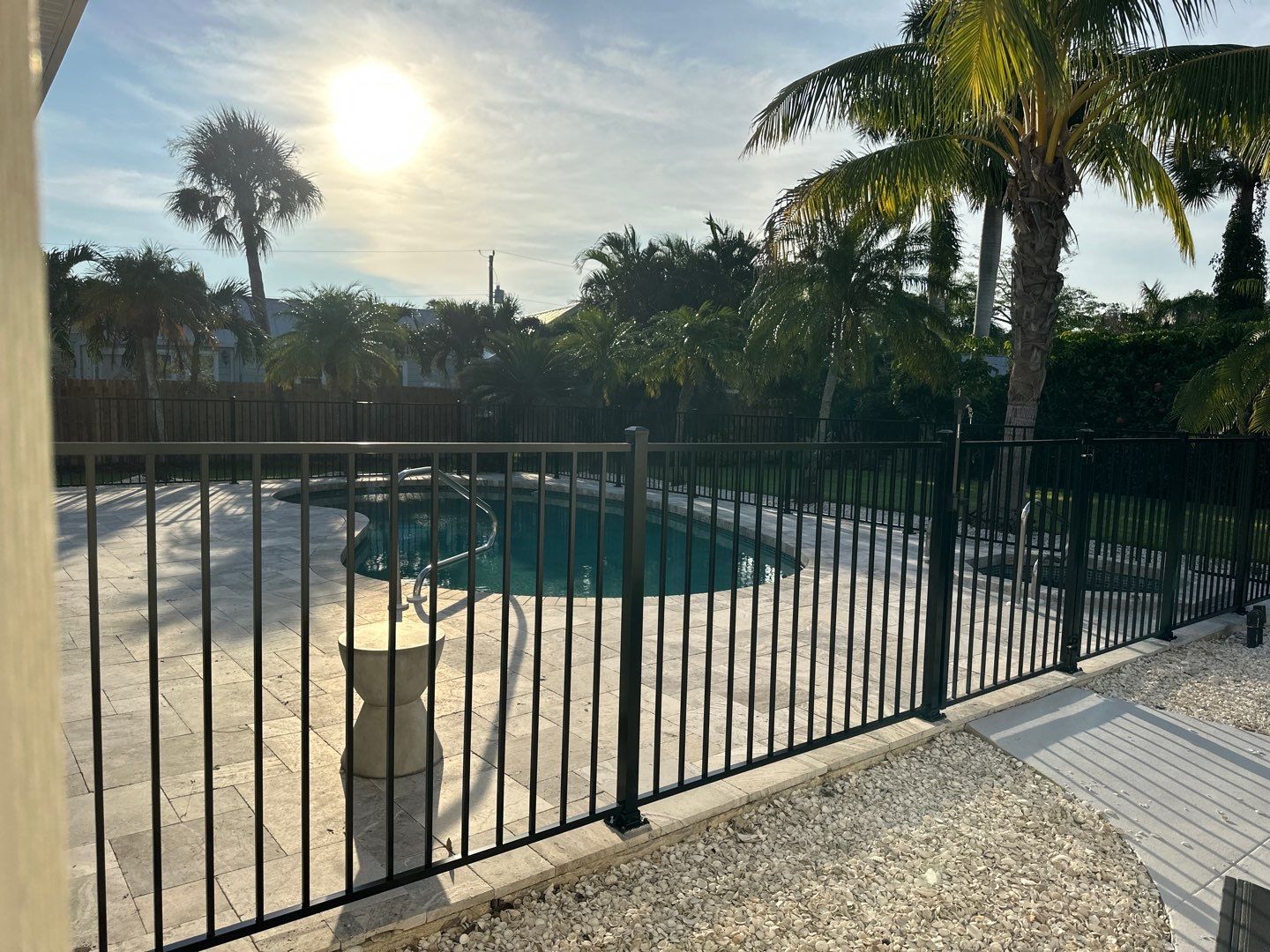 Aluminum Fence Installation using 3 Rail Aluminum Fence by Asap fence and gates, LLC