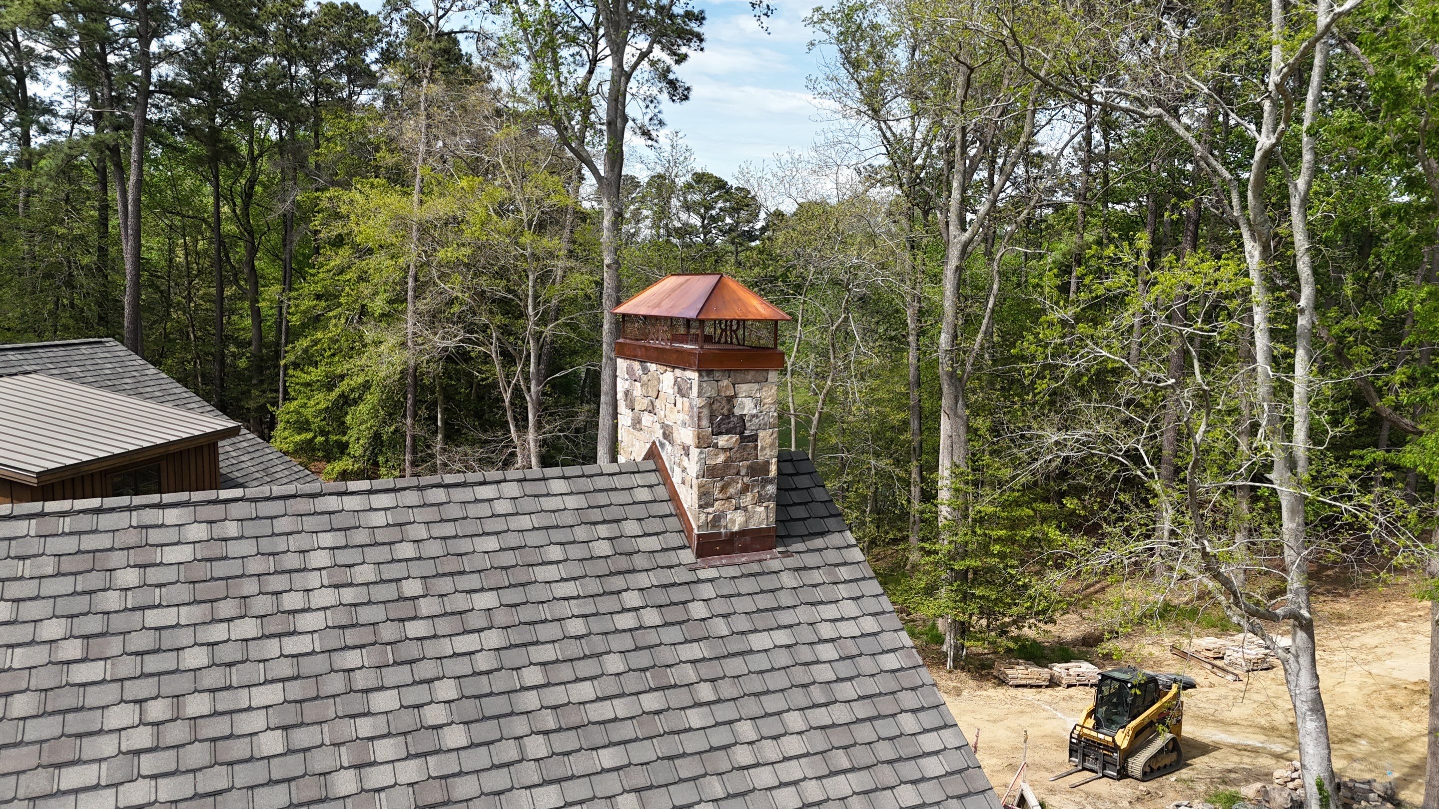Custom Chimney Caps - Copper Hip & Ridge by Premier Chimney and Roofing