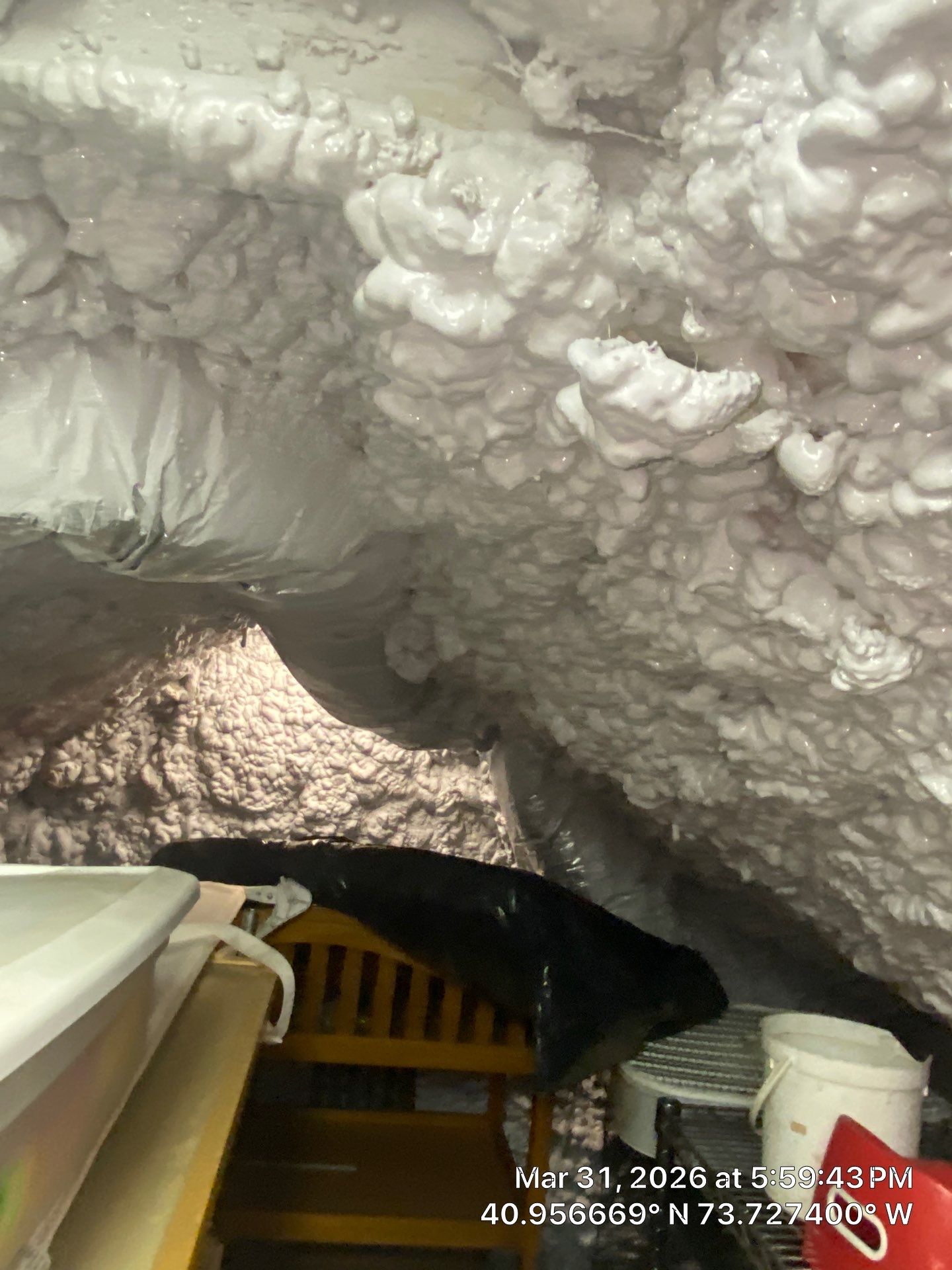 Attic Insulation using open cell spray foam by NYS Foam & Energy