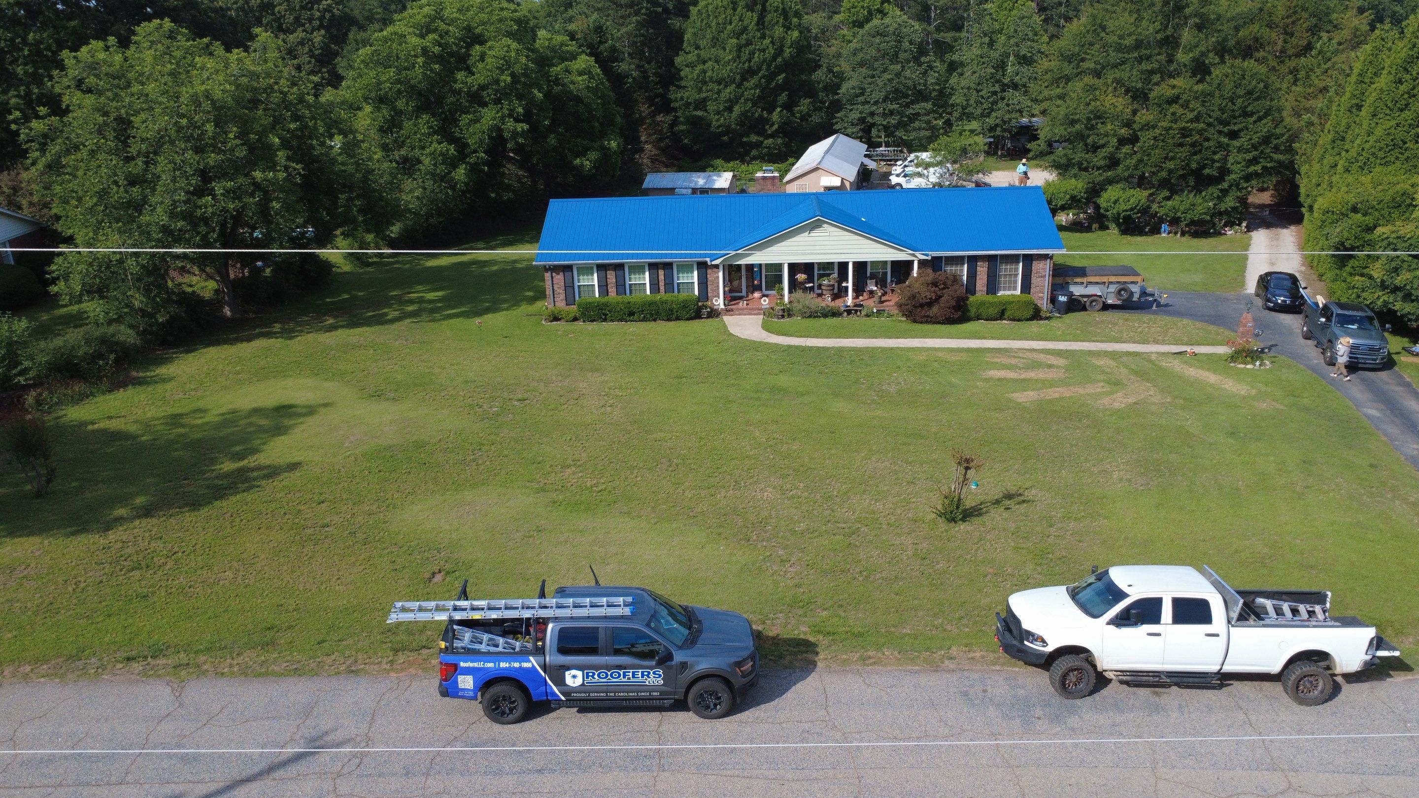 29-Gauge Metal Roof Installation in Piedmont, SC | Gallery Blue Tuff Rib Steel Roofing by Roofers LLC