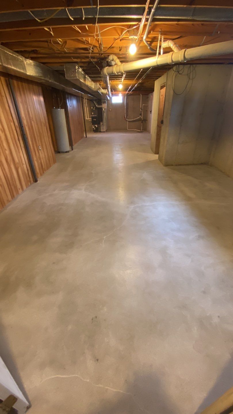 Basement Floor Color is Domino by Your1DayFloor.com