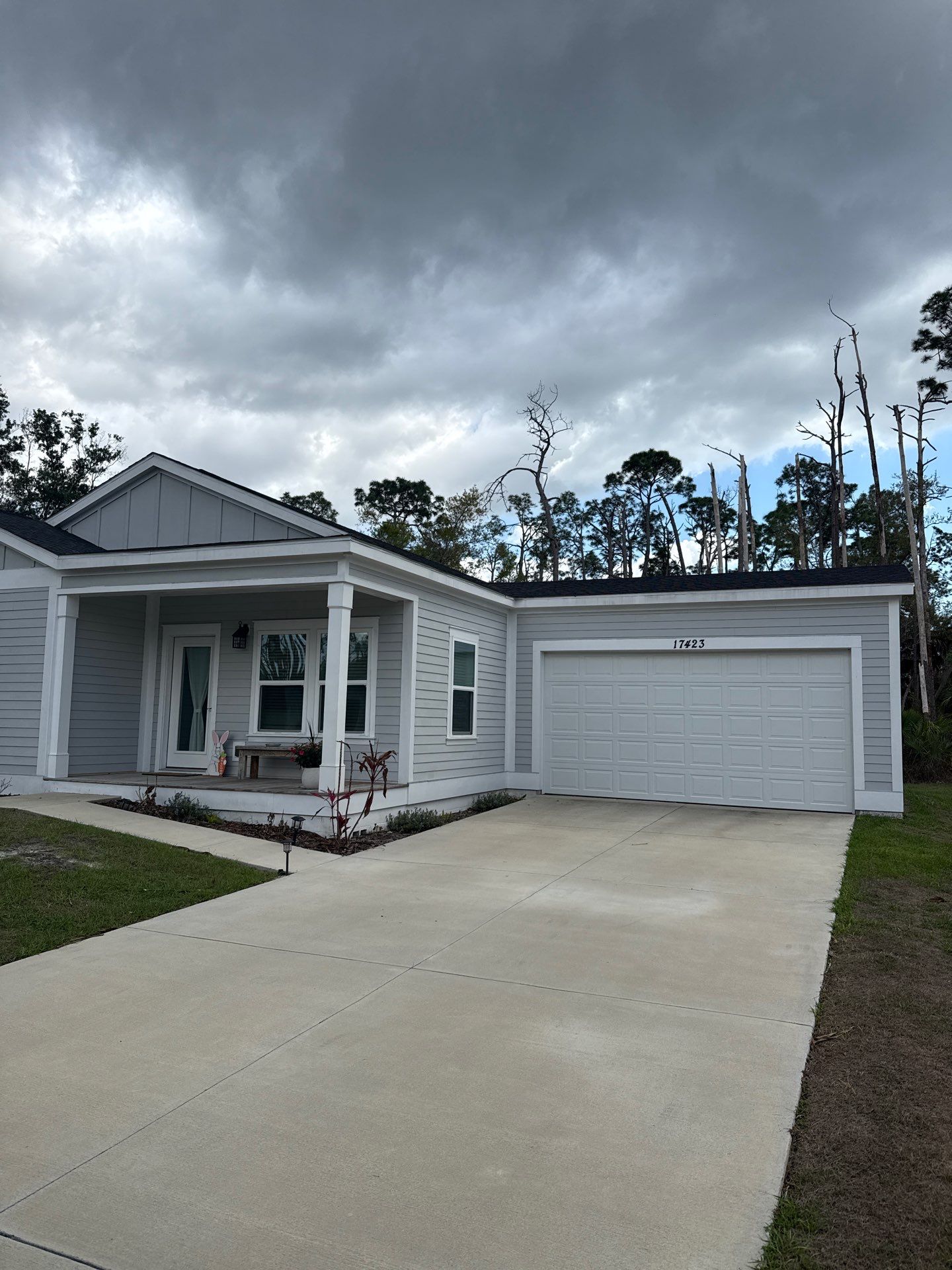 Downspout Installation using 3X4 Elbow Downspout in Port Charlotte FL by Gutter Professors