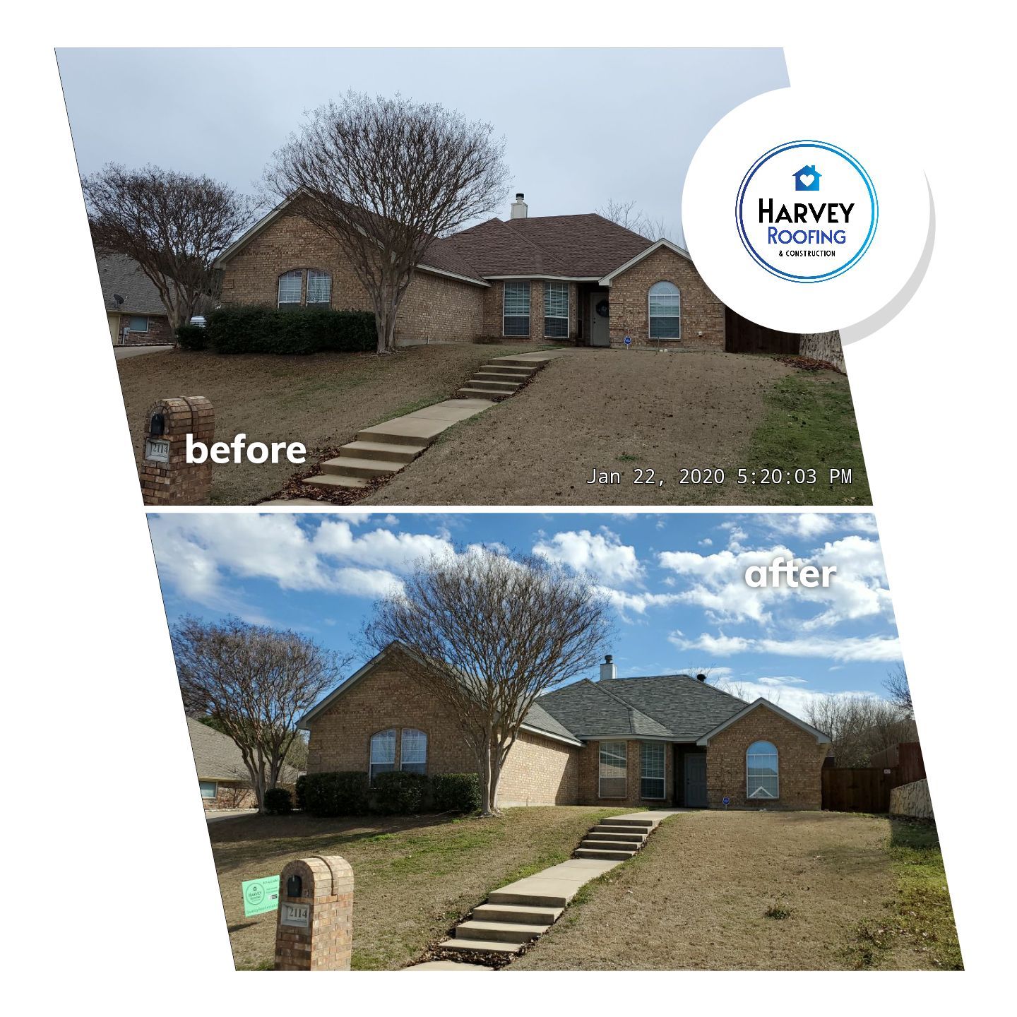 Residential Roofing Installation using Malarkey Vista AR by Harvey Roofing & Construction